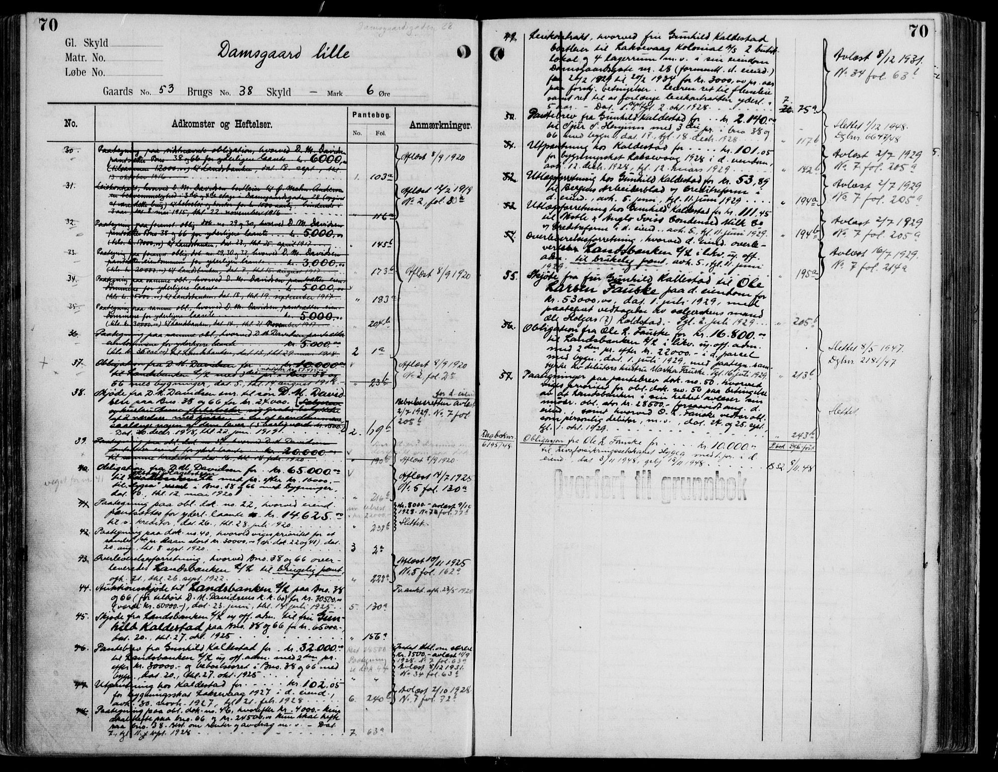 Midhordland sorenskriveri, AV/SAB-A-3001/1/G/Ga/Gab/L0113: Mortgage register no. II.A.b.113, p. 70