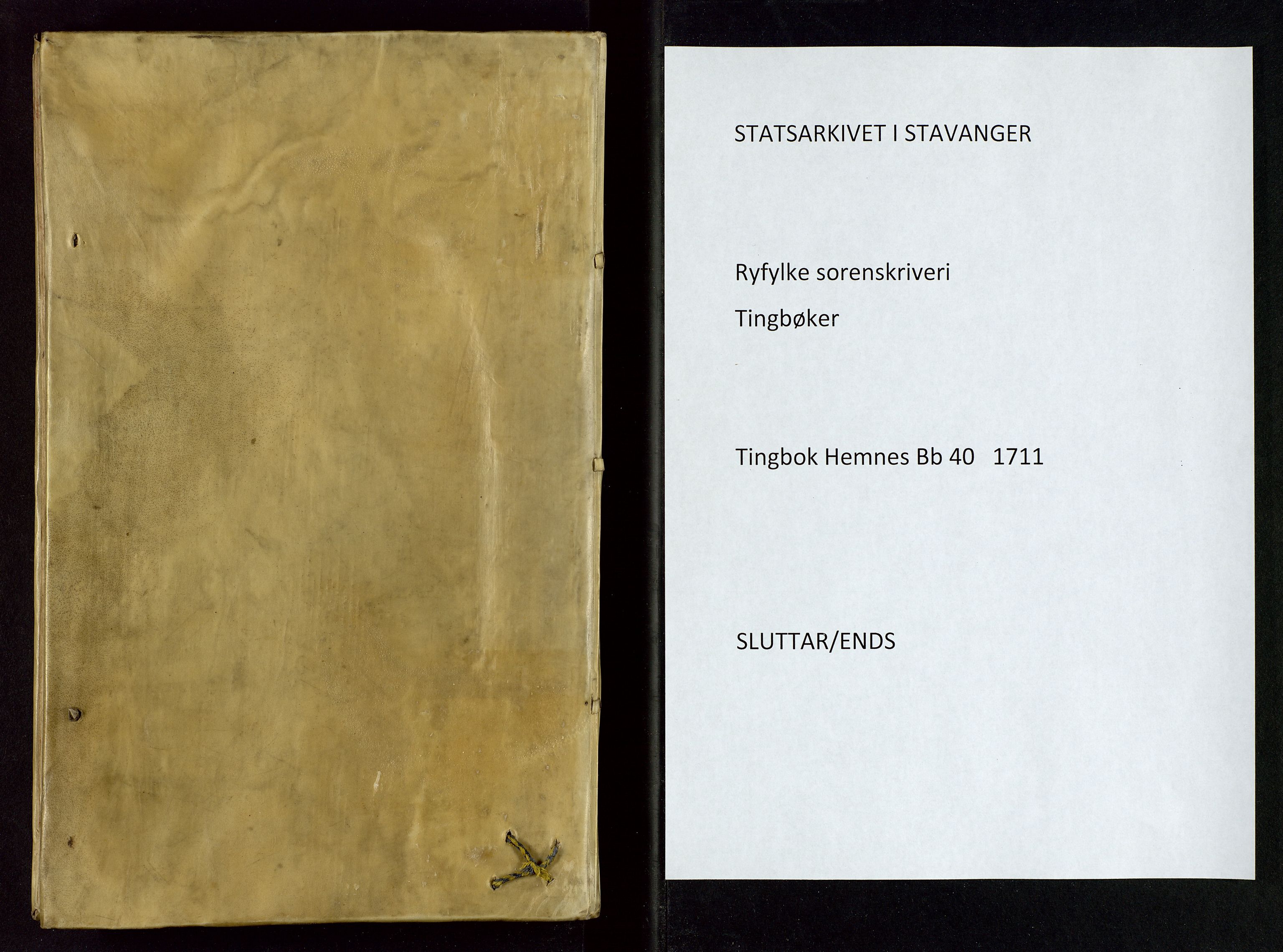 Ryfylke tingrett, SAST/A-100055/001/I/IB/IBBb/L0040: Tingbok, Hemnes, 1711
