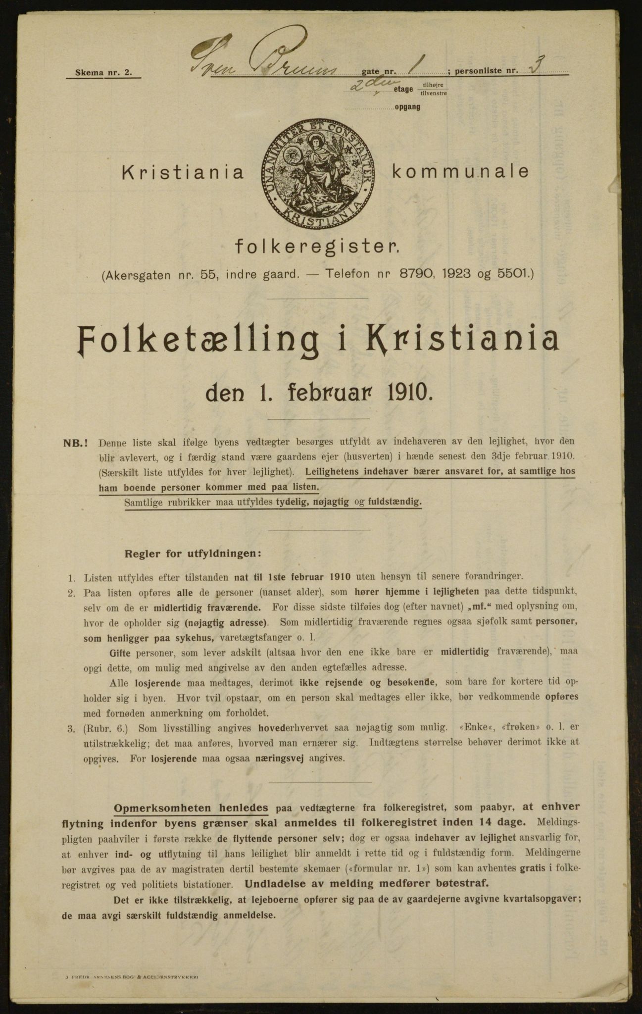 OBA, Municipal Census 1910 for Kristiania, 1910, p. 99392