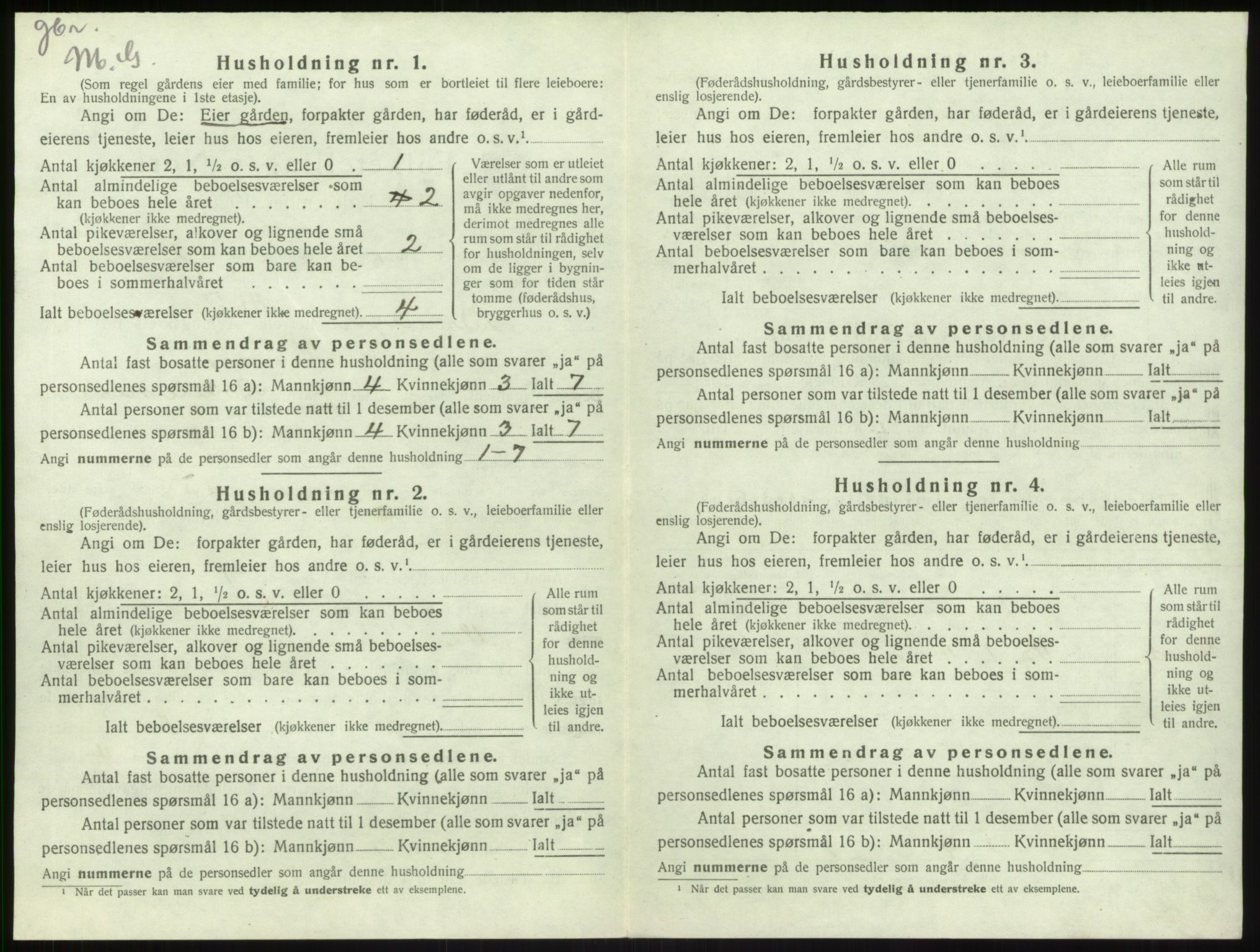 SAB, 1920 census for Leikanger, 1920, p. 699