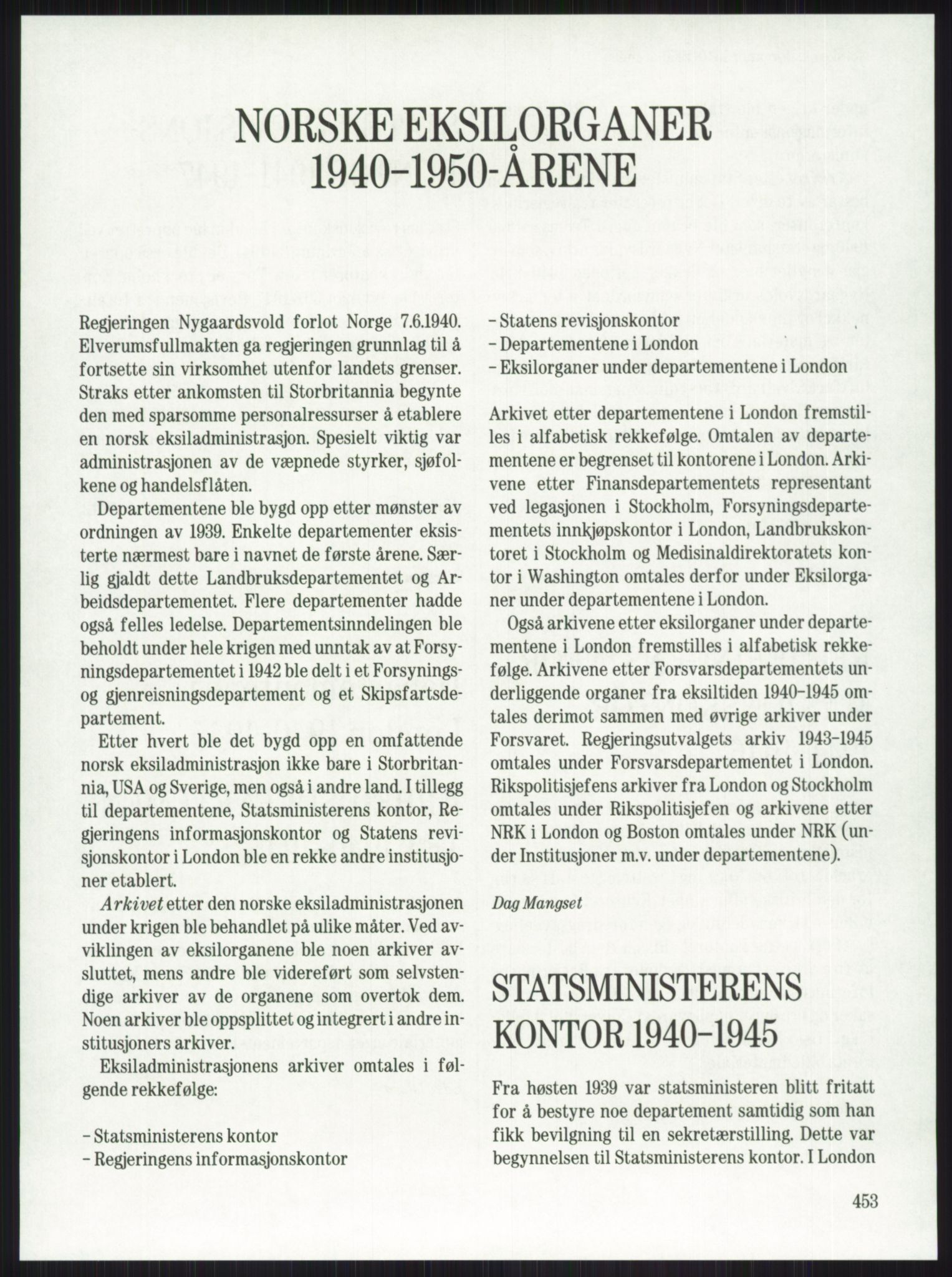 Publikasjoner utgitt av Arkivverket, PUBL/PUBL-001/A/0001: Knut Johannessen, Ole Kolsrud og Dag Mangset (red.): Håndbok for Riksarkivet (1992), 1992, p. 453