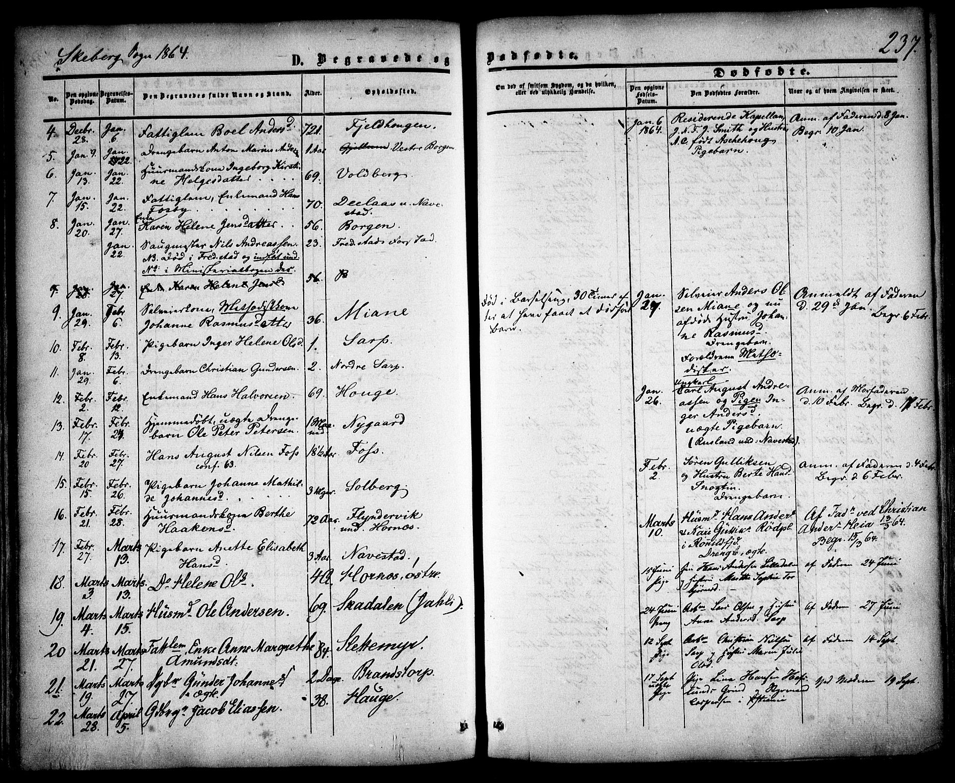 Skjeberg prestekontor Kirkebøker, SAO/A-10923/F/Fa/L0007: Parish register (official) no. I 7, 1859-1868, p. 237