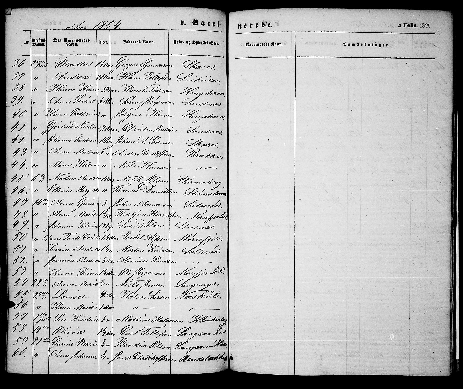 Tromøy sokneprestkontor, SAK/1111-0041/F/Fa/L0005: Parish register (official) no. A 5, 1847-1856, p. 318