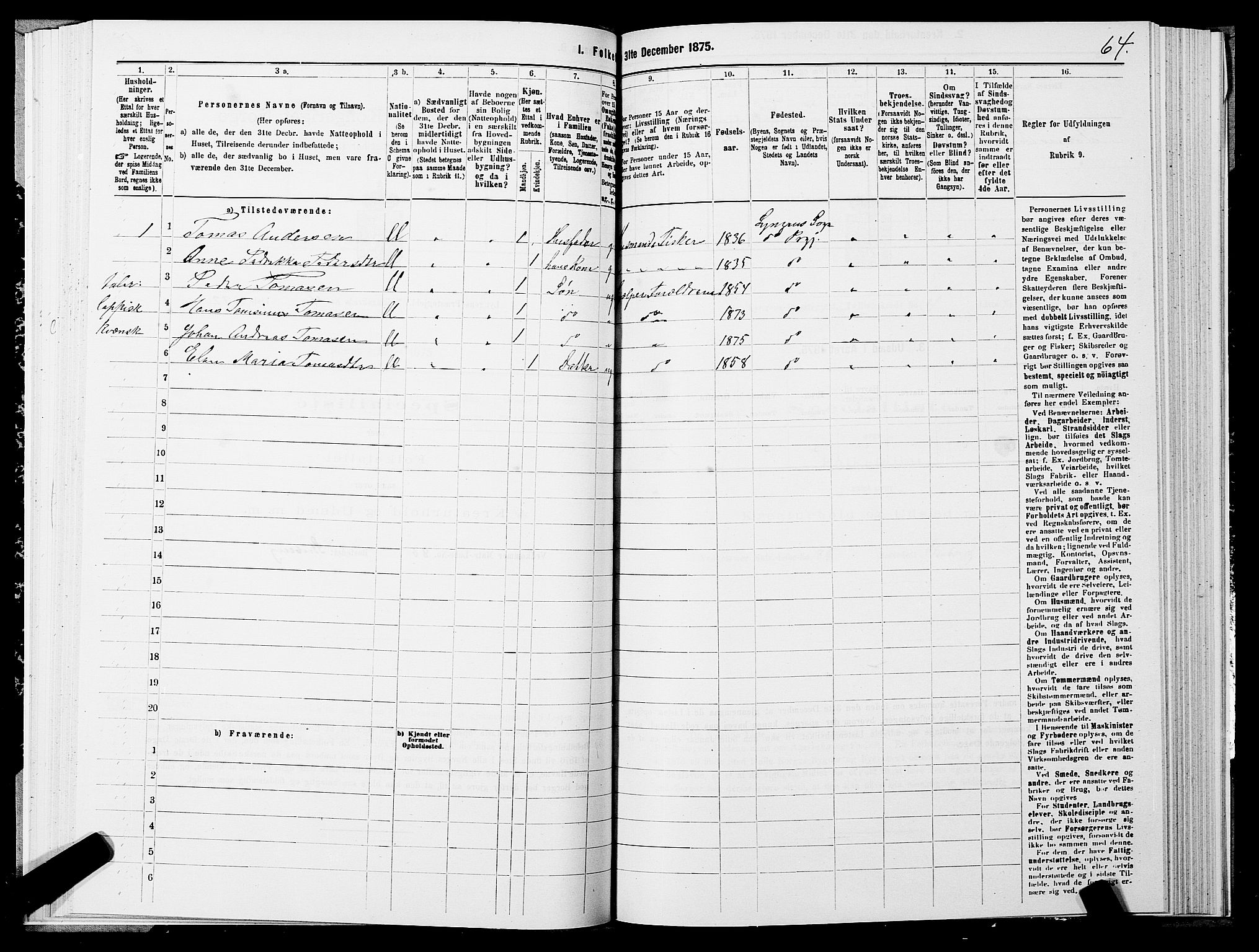 SATØ, 1875 census for 1938P Lyngen, 1875, p. 4064