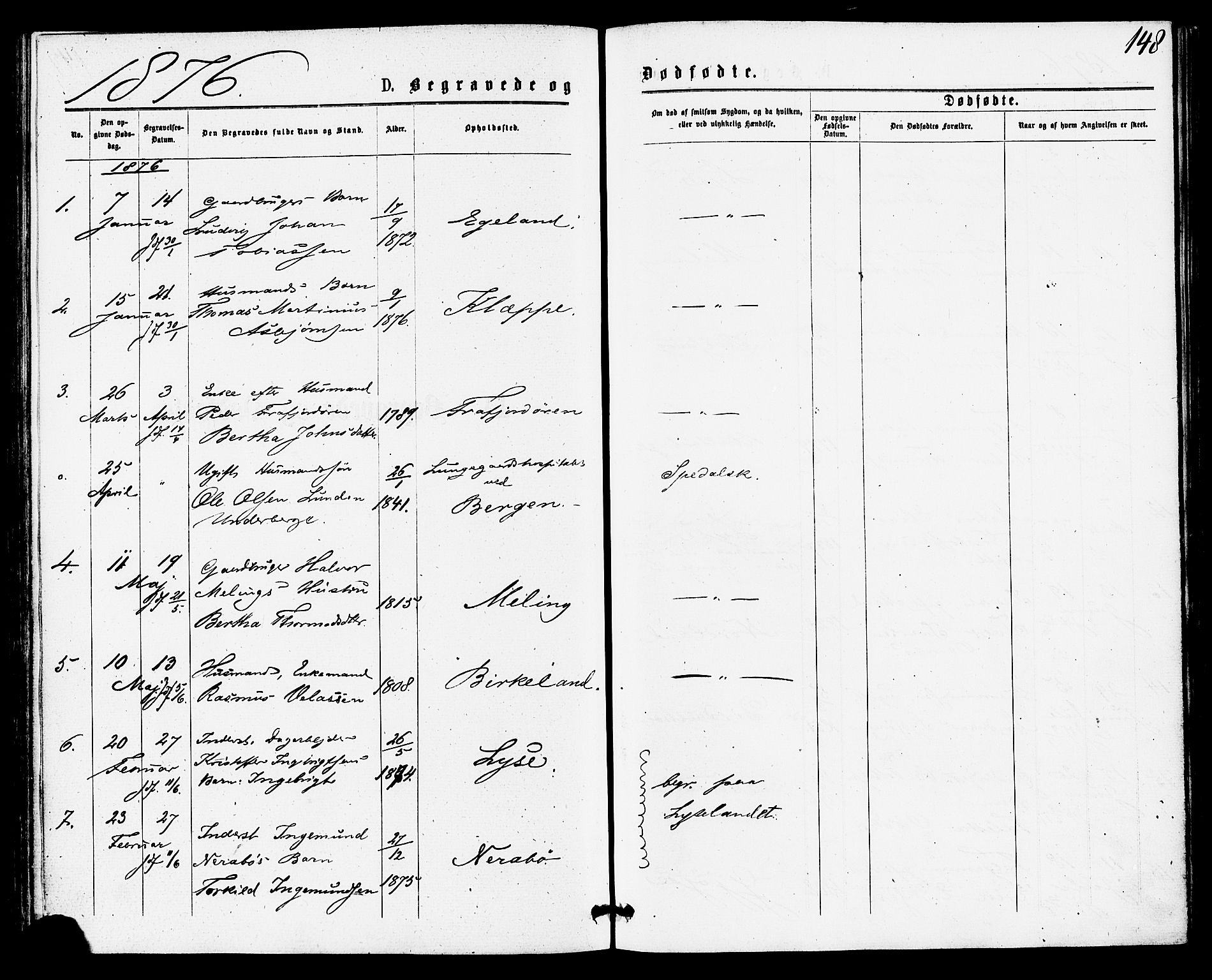 Høgsfjord sokneprestkontor, AV/SAST-A-101624/H/Ha/Haa/L0004: Parish register (official) no. A 4, 1876-1884, p. 148