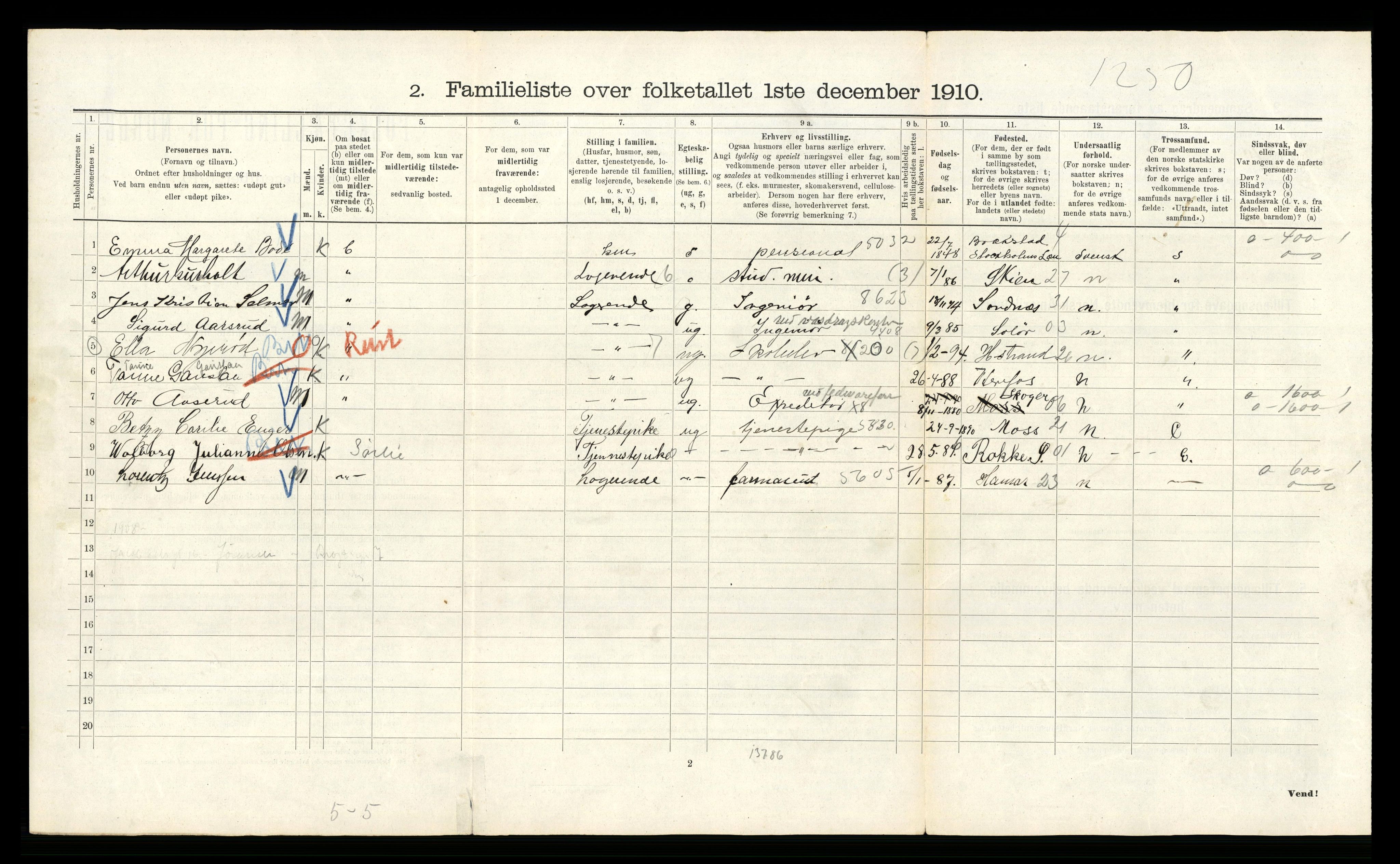 RA, 1910 census for Kristiania, 1910, p. 112778