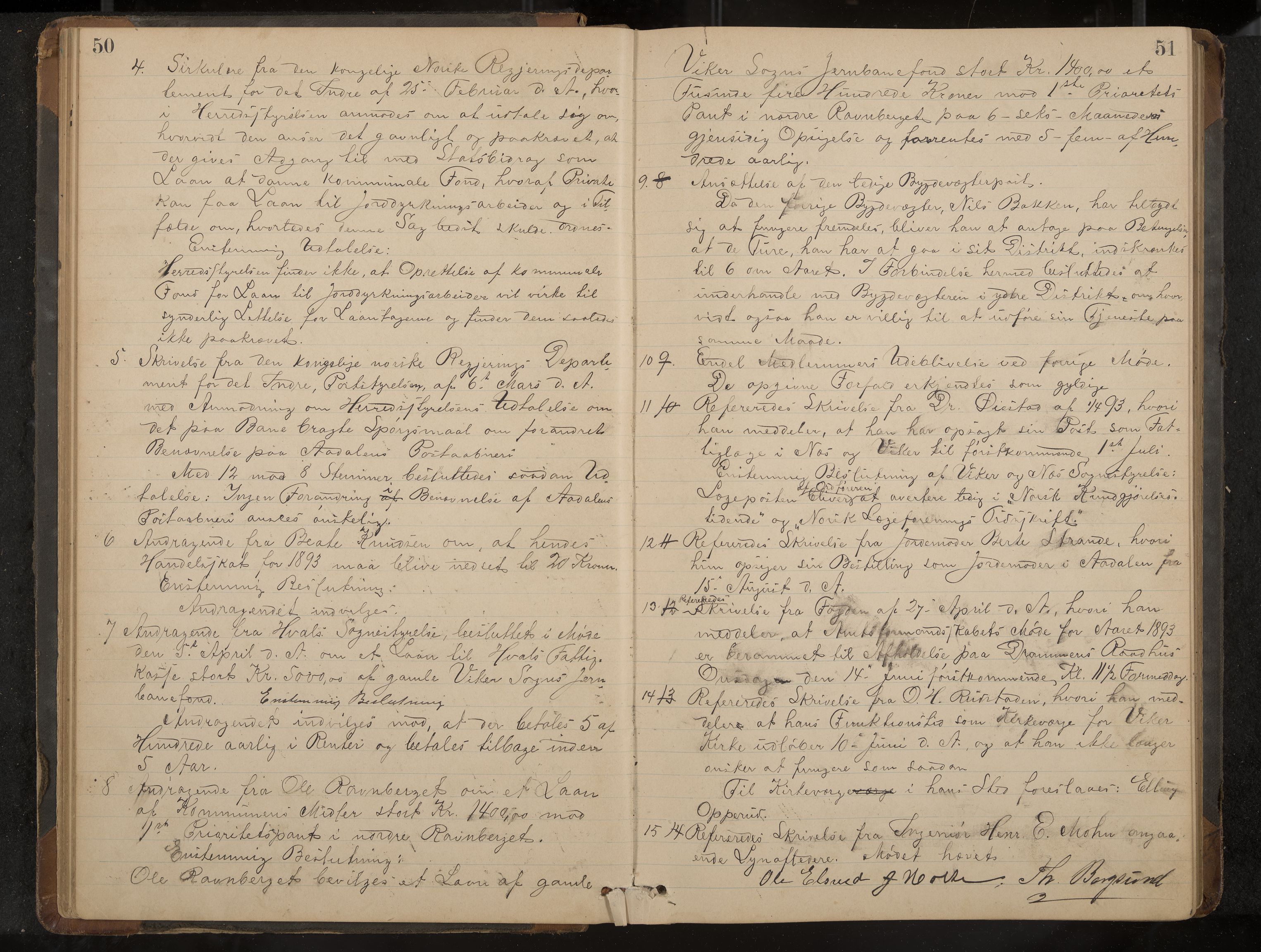 Ådal formannskap og sentraladministrasjon, IKAK/0614021/A/Aa/L0002: Møtebok, 1891-1907, p. 50-51