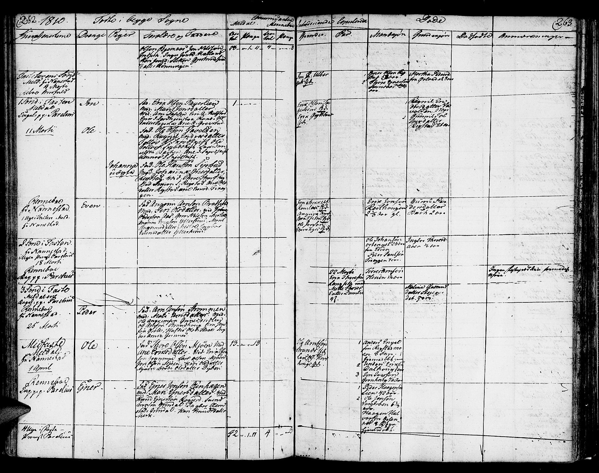 Ministerialprotokoller, klokkerbøker og fødselsregistre - Sør-Trøndelag, AV/SAT-A-1456/672/L0852: Parish register (official) no. 672A05, 1776-1815, p. 262-263