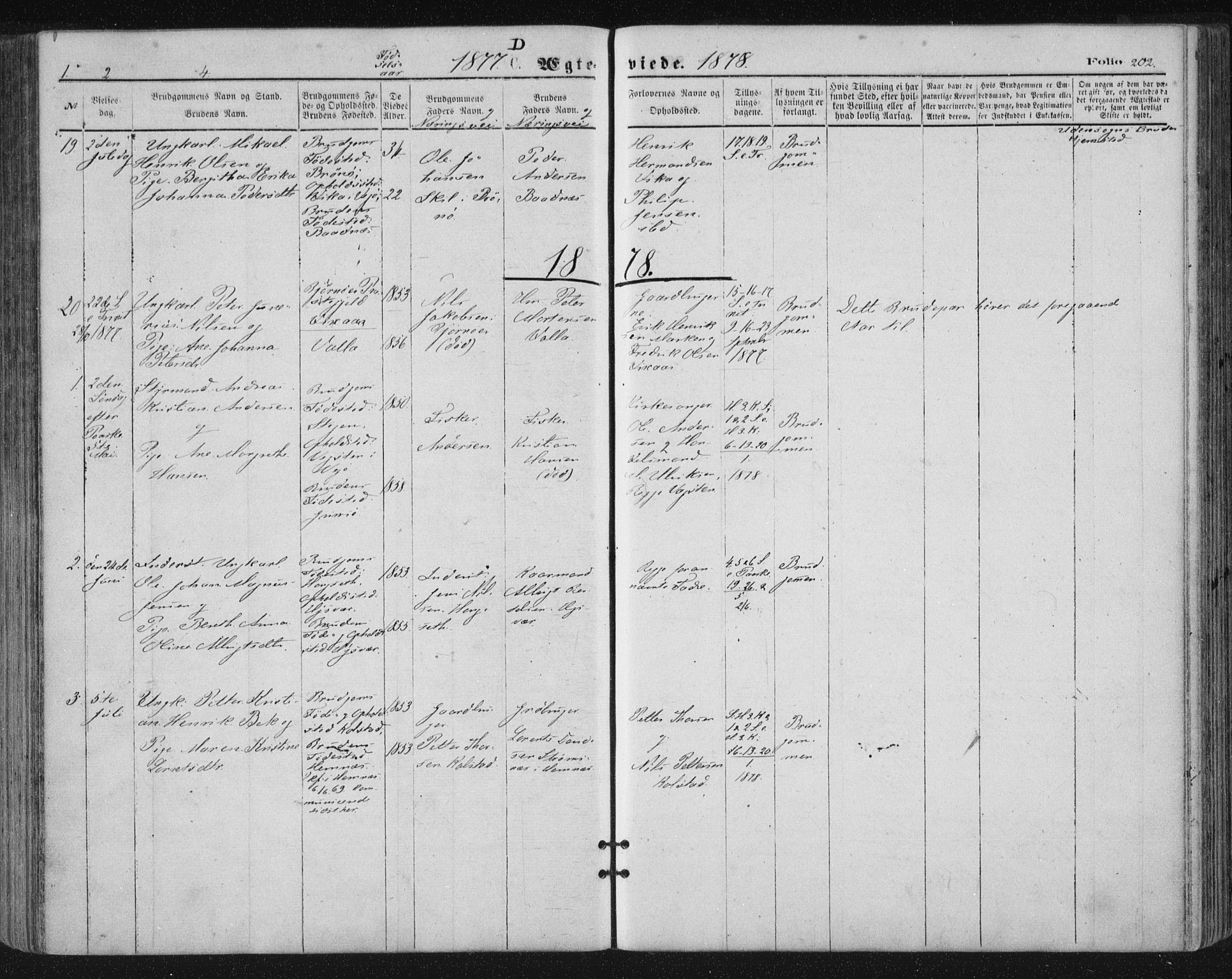 Ministerialprotokoller, klokkerbøker og fødselsregistre - Nordland, SAT/A-1459/816/L0241: Parish register (official) no. 816A07, 1870-1885, p. 202