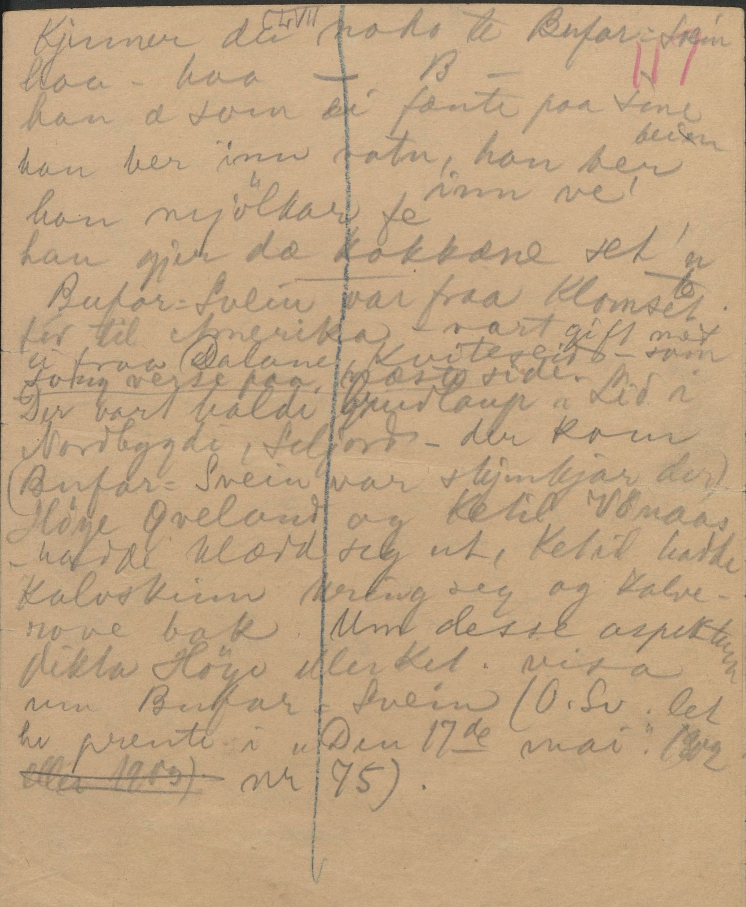 Rikard Berge, TEMU/TGM-A-1003/F/L0004/0053: 101-159 / 157 Manuskript, notatar, brev o.a. Nokre leiker, manuskript, 1906-1908, p. 117