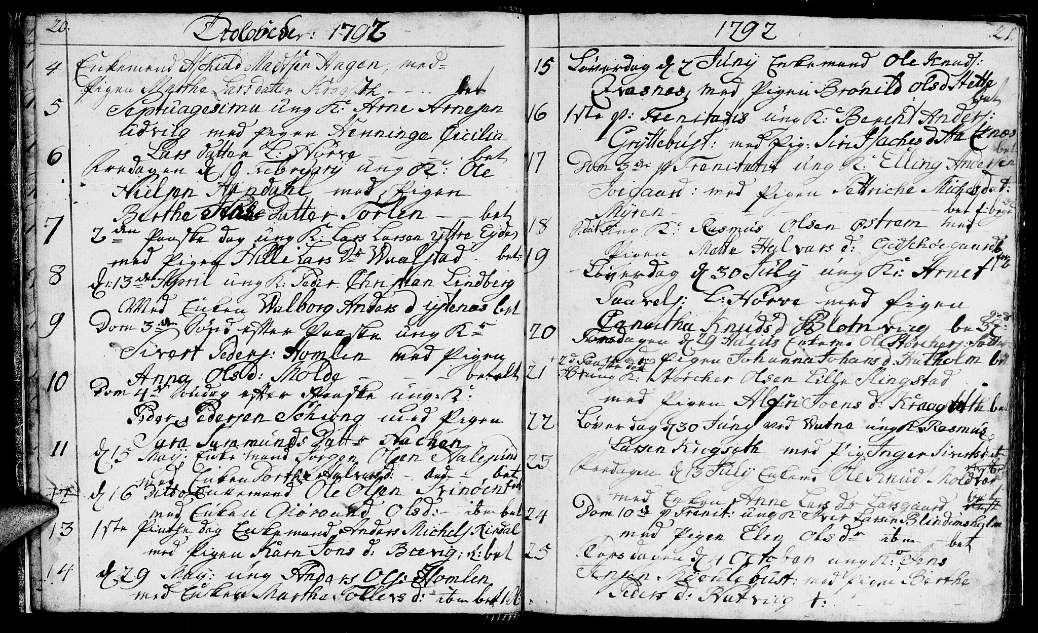 Ministerialprotokoller, klokkerbøker og fødselsregistre - Møre og Romsdal, SAT/A-1454/528/L0421: Parish register (copy) no. 528C02, 1785-1800, p. 20-21
