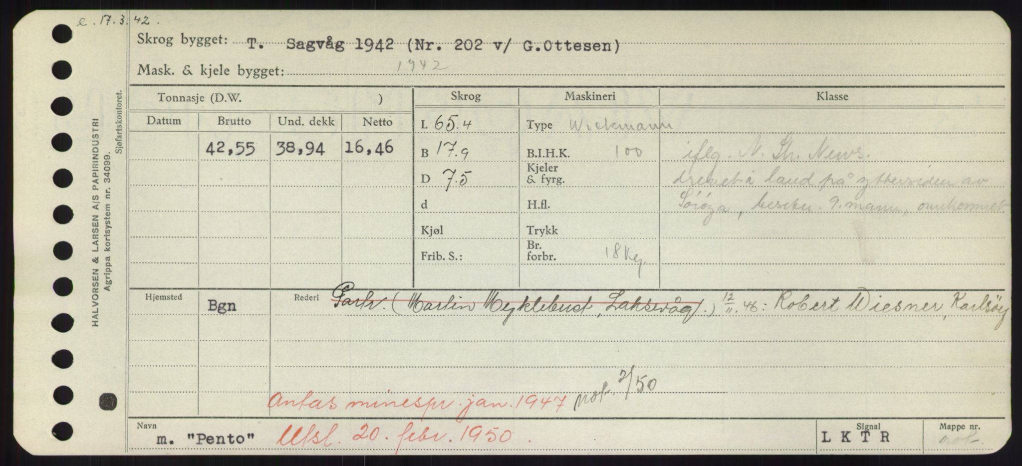 Sjøfartsdirektoratet med forløpere, Skipsmålingen, RA/S-1627/H/Hd/L0029: Fartøy, P, p. 159