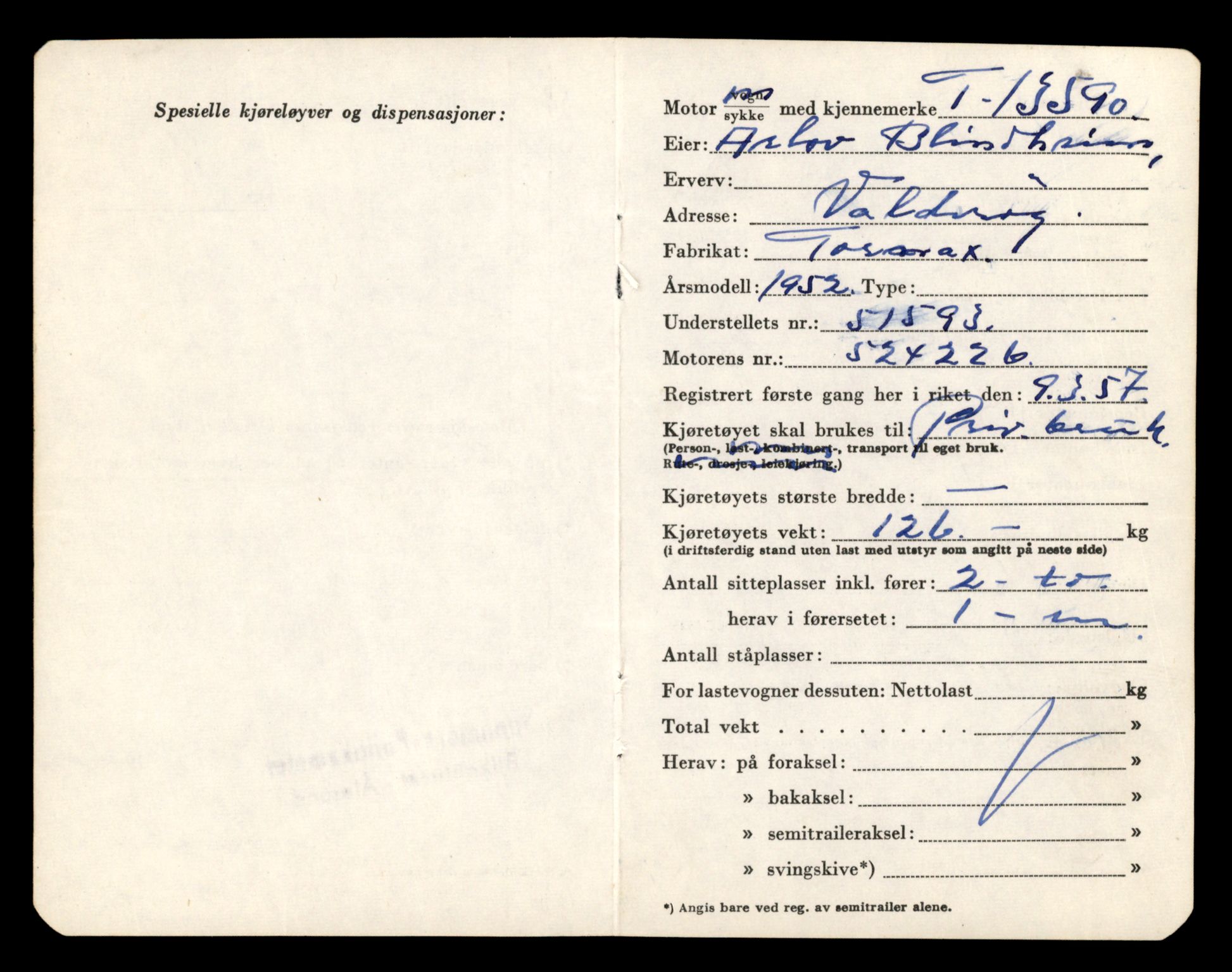 Møre og Romsdal vegkontor - Ålesund trafikkstasjon, AV/SAT-A-4099/F/Fe/L0040: Registreringskort for kjøretøy T 13531 - T 13709, 1927-1998, p. 1105