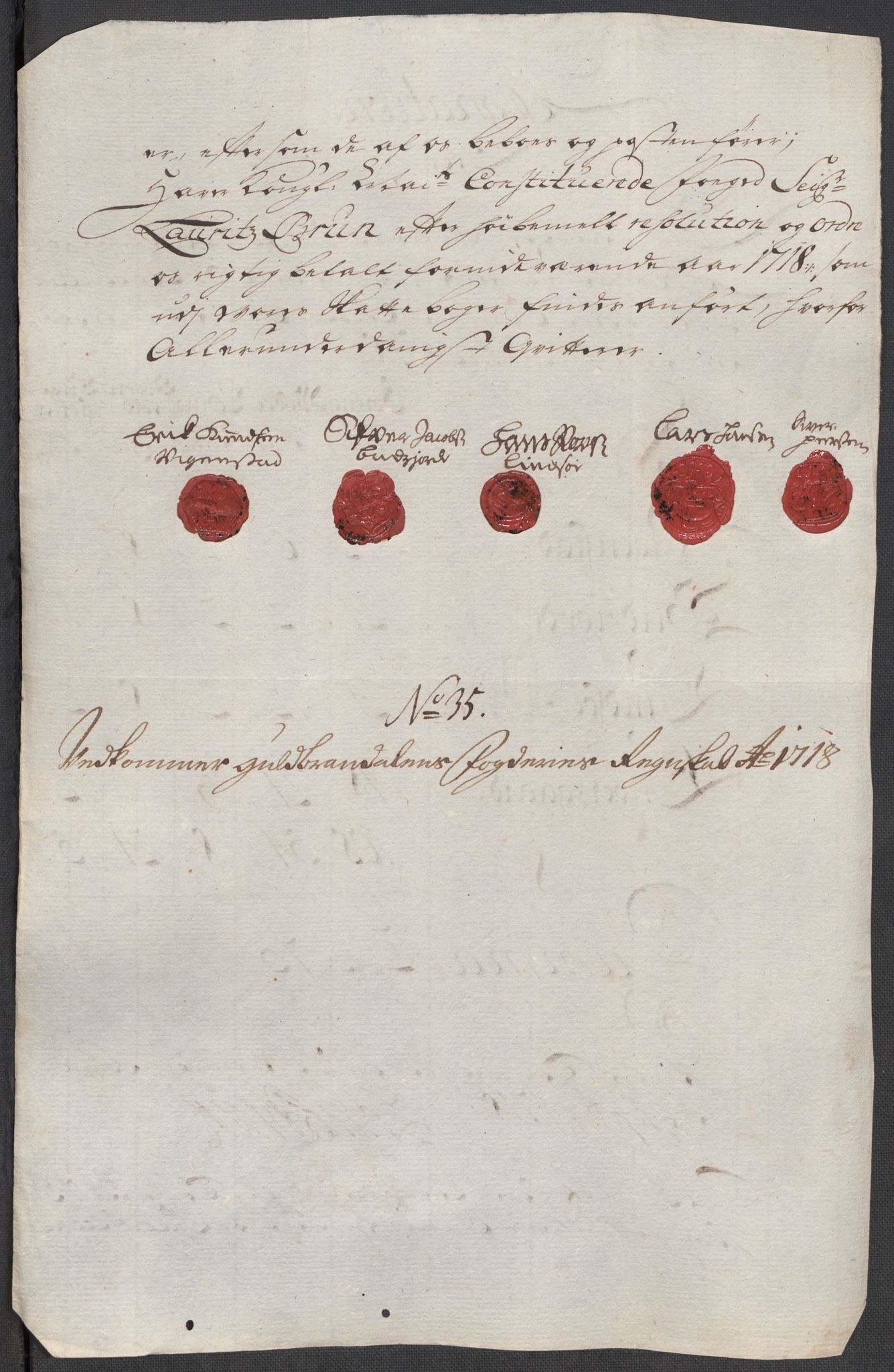Rentekammeret inntil 1814, Reviderte regnskaper, Fogderegnskap, RA/EA-4092/R17/L1188: Fogderegnskap Gudbrandsdal, 1718, p. 182
