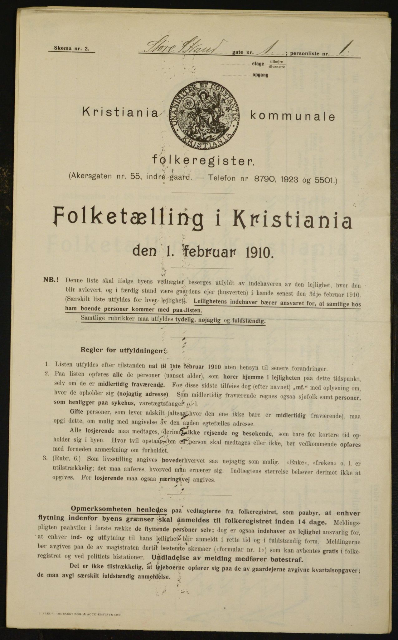 OBA, Municipal Census 1910 for Kristiania, 1910, p. 97707