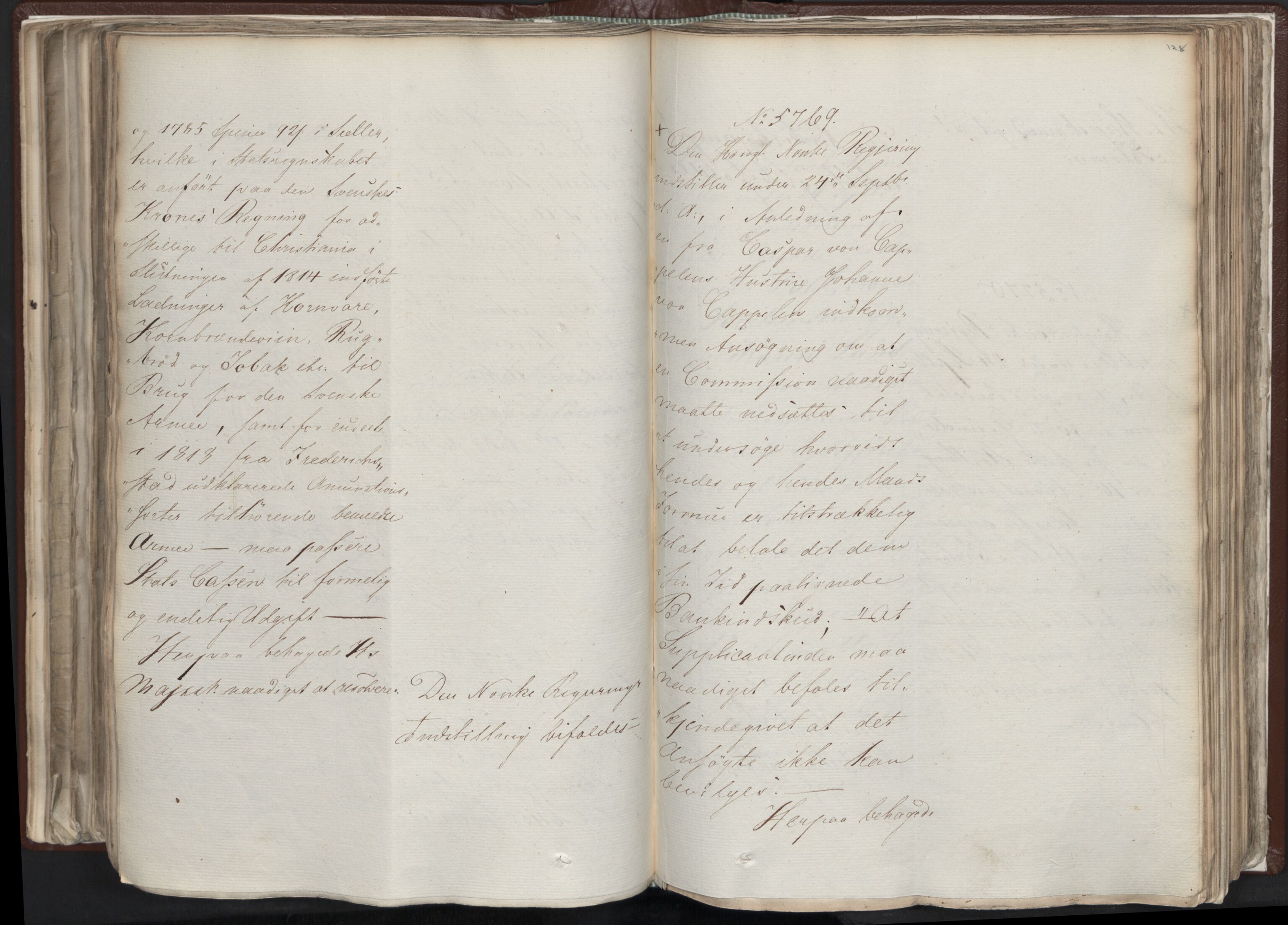 Statsrådssekretariatet, AV/RA-S-1001/A/Ab/L0012: Kgl. res. nr. 5679-6008 II, 1821, p. 127b-128a