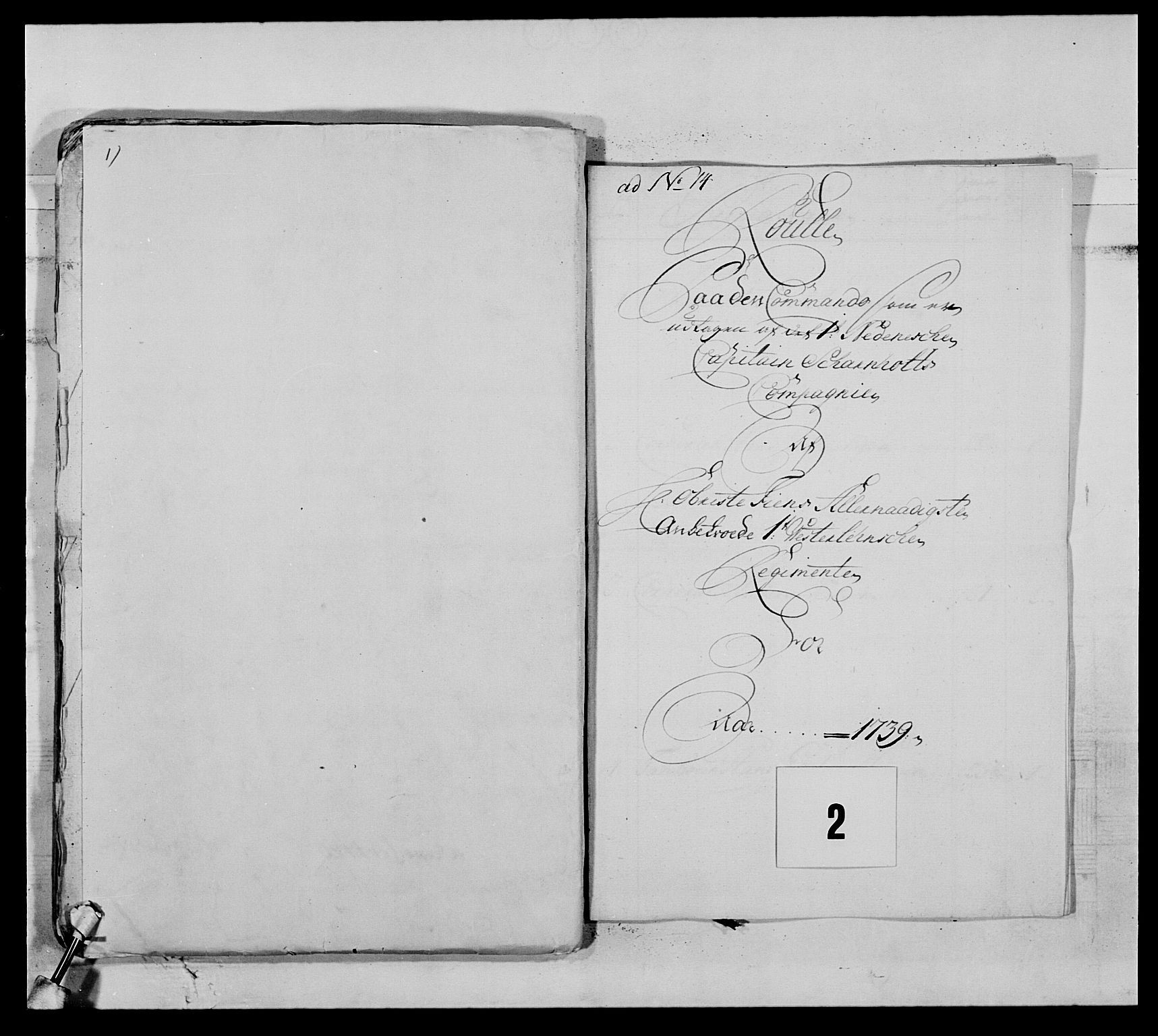 Kommanderende general (KG I) med Det norske krigsdirektorium, AV/RA-EA-5419/E/Ea/L0522: 1. Vesterlenske regiment, 1718-1748, p. 54
