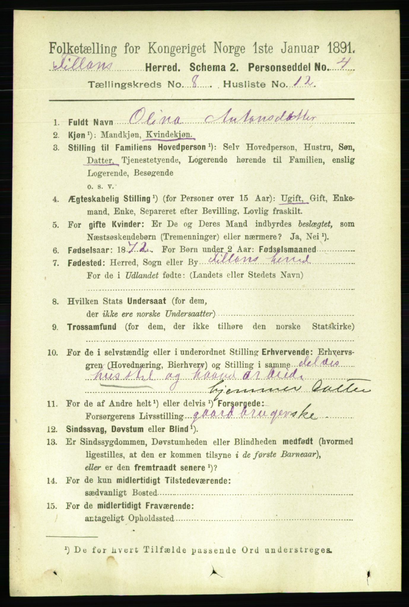 RA, 1891 census for 1616 Fillan, 1891, p. 1944