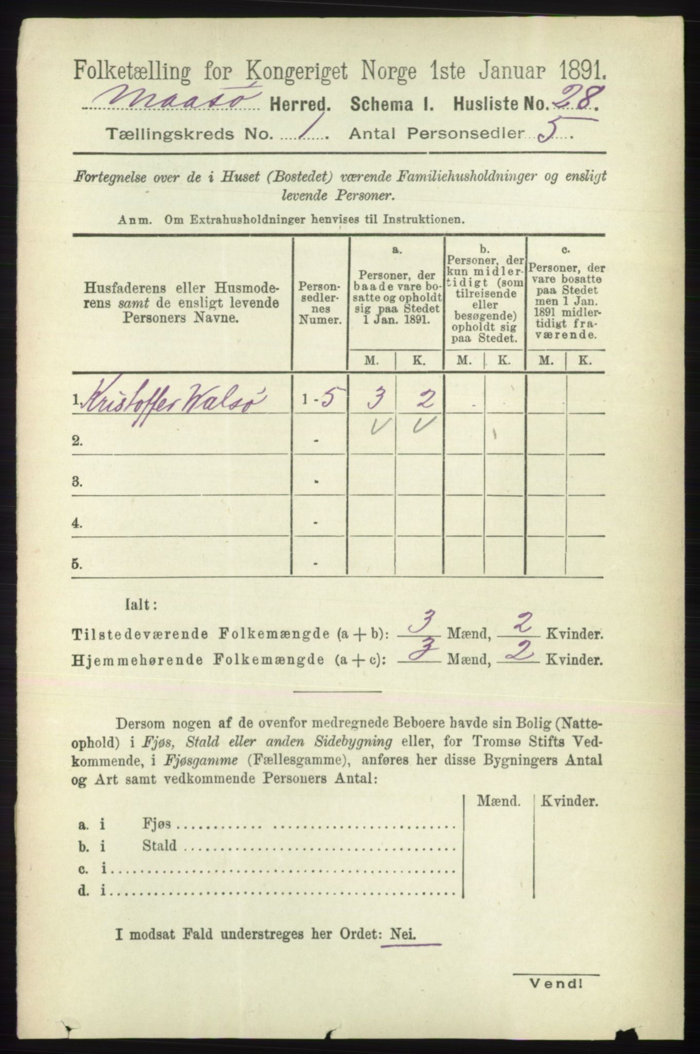 RA, 1891 census for 2018 Måsøy, 1891, p. 53