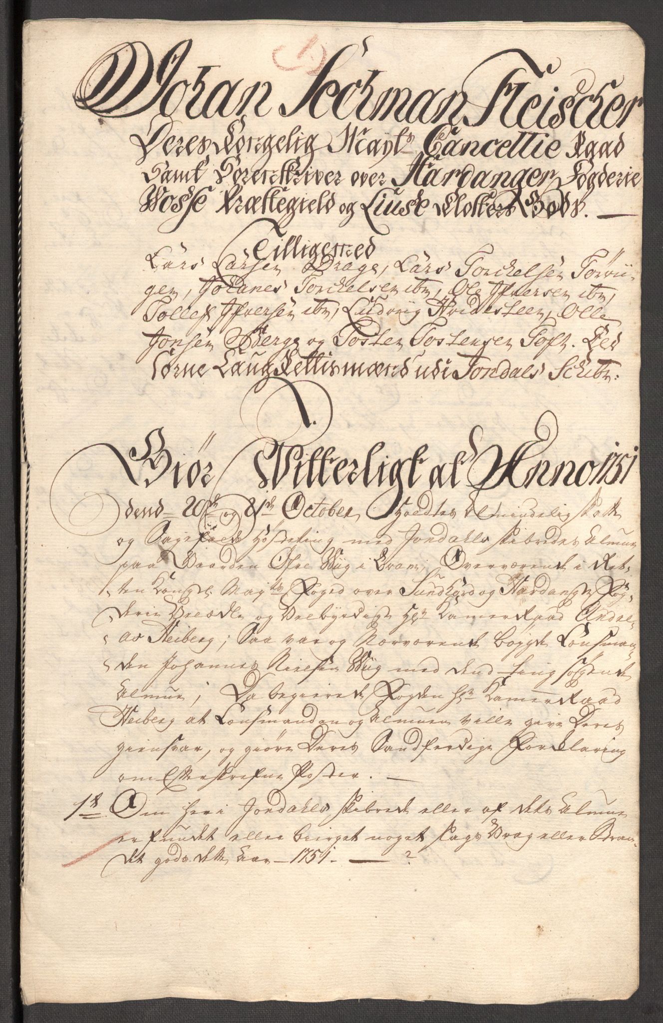 Rentekammeret inntil 1814, Reviderte regnskaper, Fogderegnskap, RA/EA-4092/R48/L3056: Fogderegnskap Sunnhordland og Hardanger, 1751, p. 253