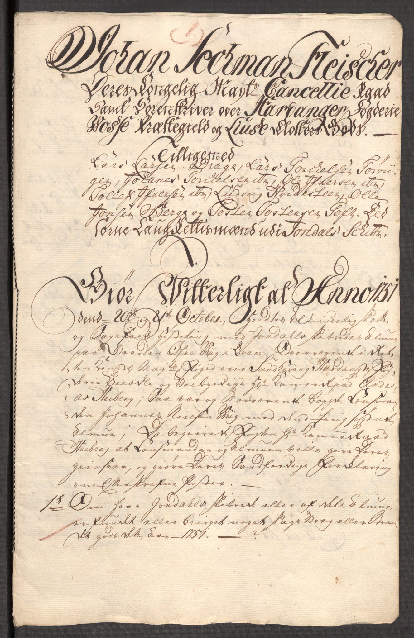 Rentekammeret inntil 1814, Reviderte regnskaper, Fogderegnskap, AV/RA-EA-4092/R48/L3056: Fogderegnskap Sunnhordland og Hardanger, 1751, p. 253