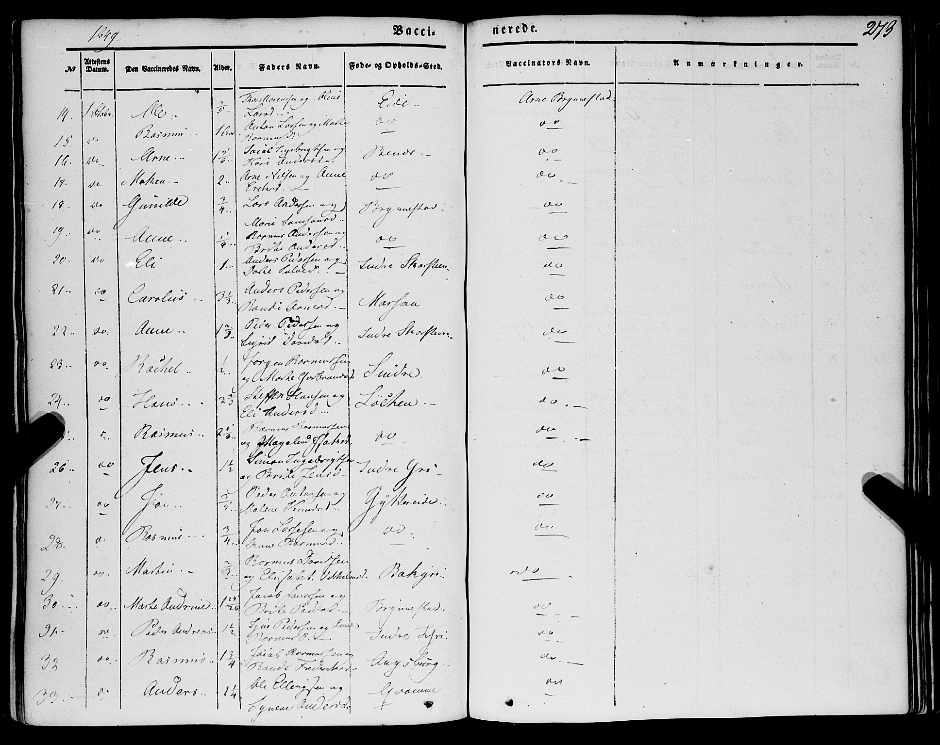 Innvik sokneprestembete, AV/SAB-A-80501: Parish register (official) no. A 5, 1847-1865, p. 273