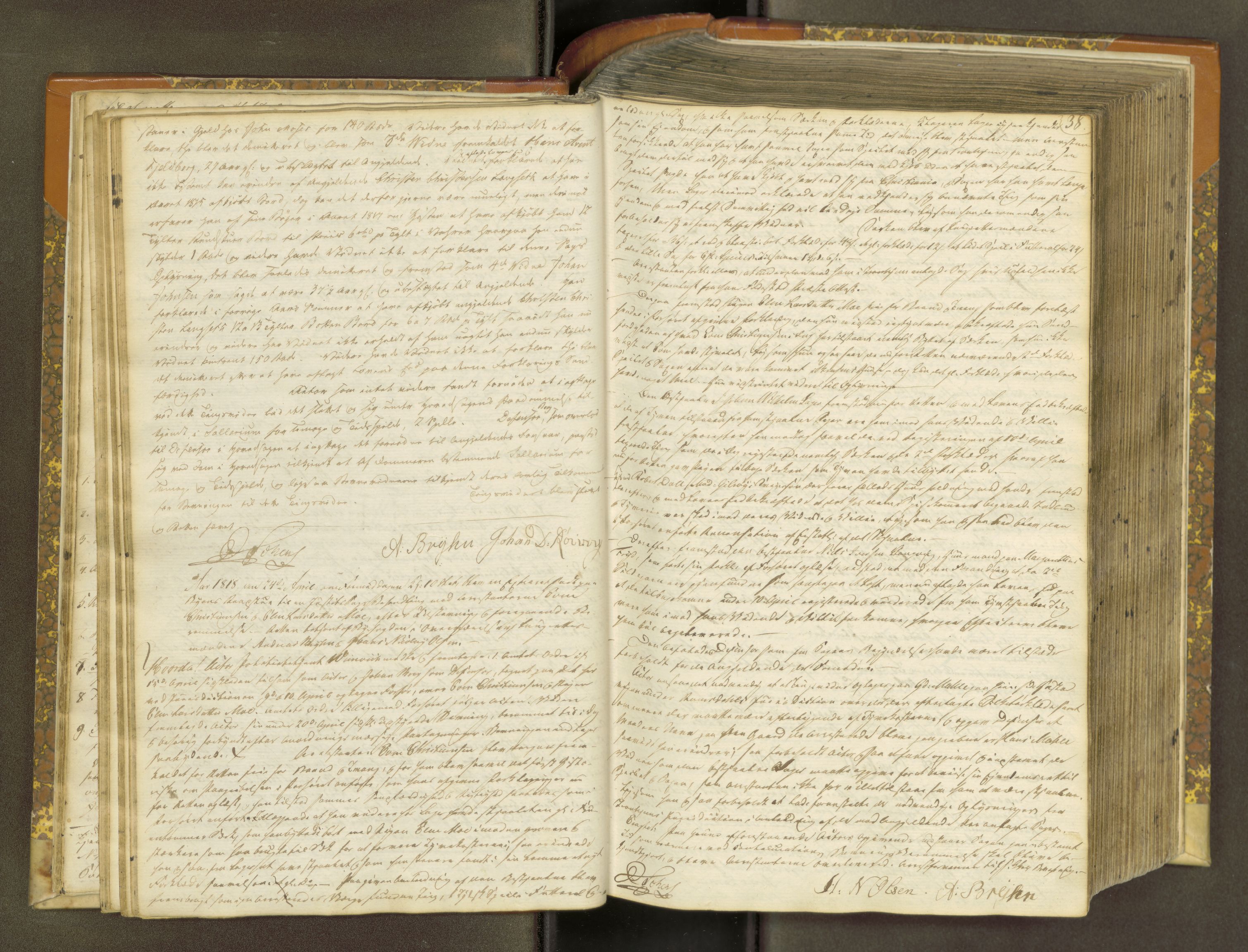 Kristiansund byfogd, AV/SAT-A-4587/A/01/L0008: Justisprotokoll. Aut. 31.12.1817, 1817-1829, p. 37b-38a