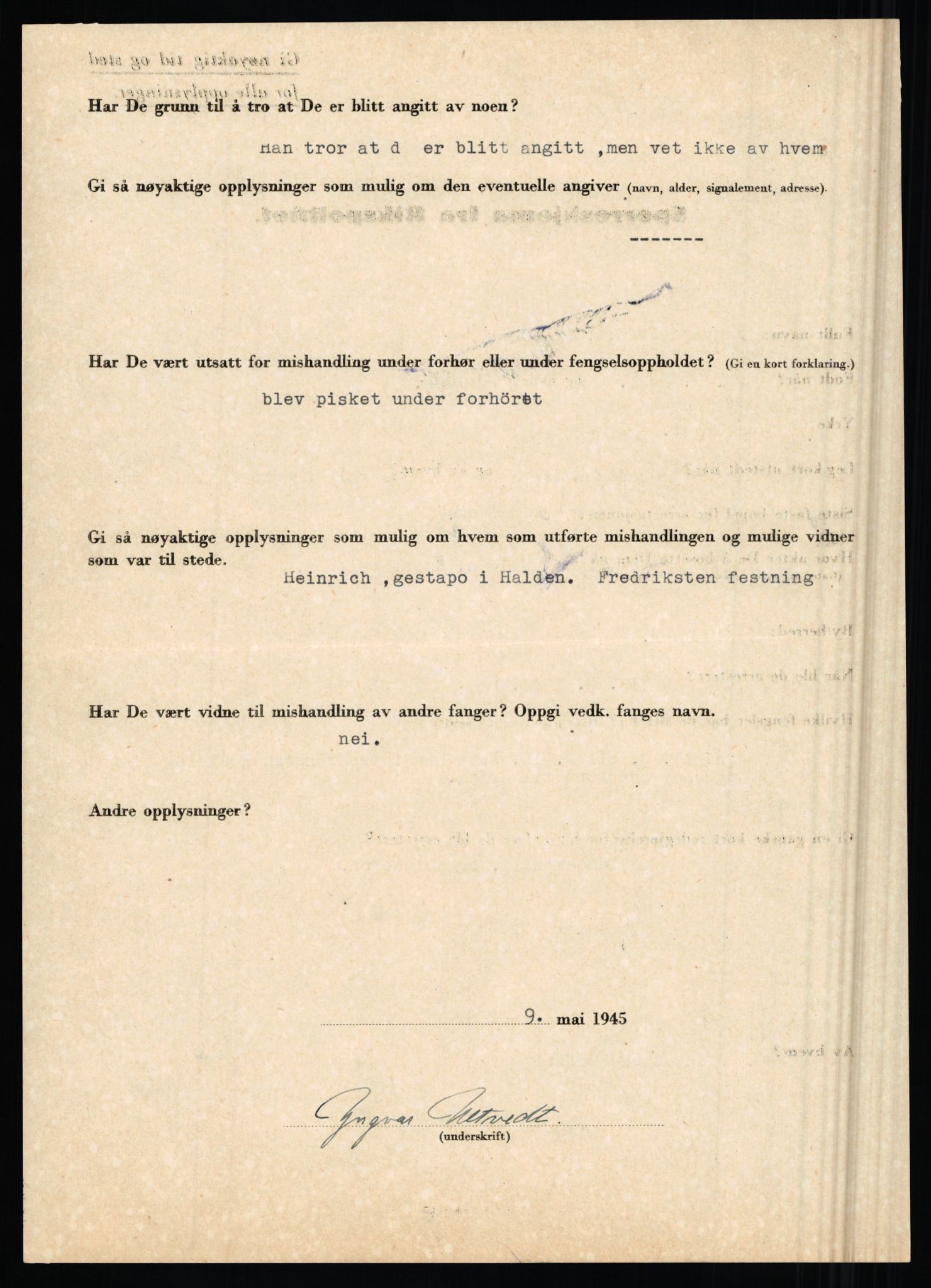 Rikspolitisjefen, AV/RA-S-1560/L/L0017: Tidemann, Hermann G. - Veum, Tjostolv, 1940-1945, p. 739