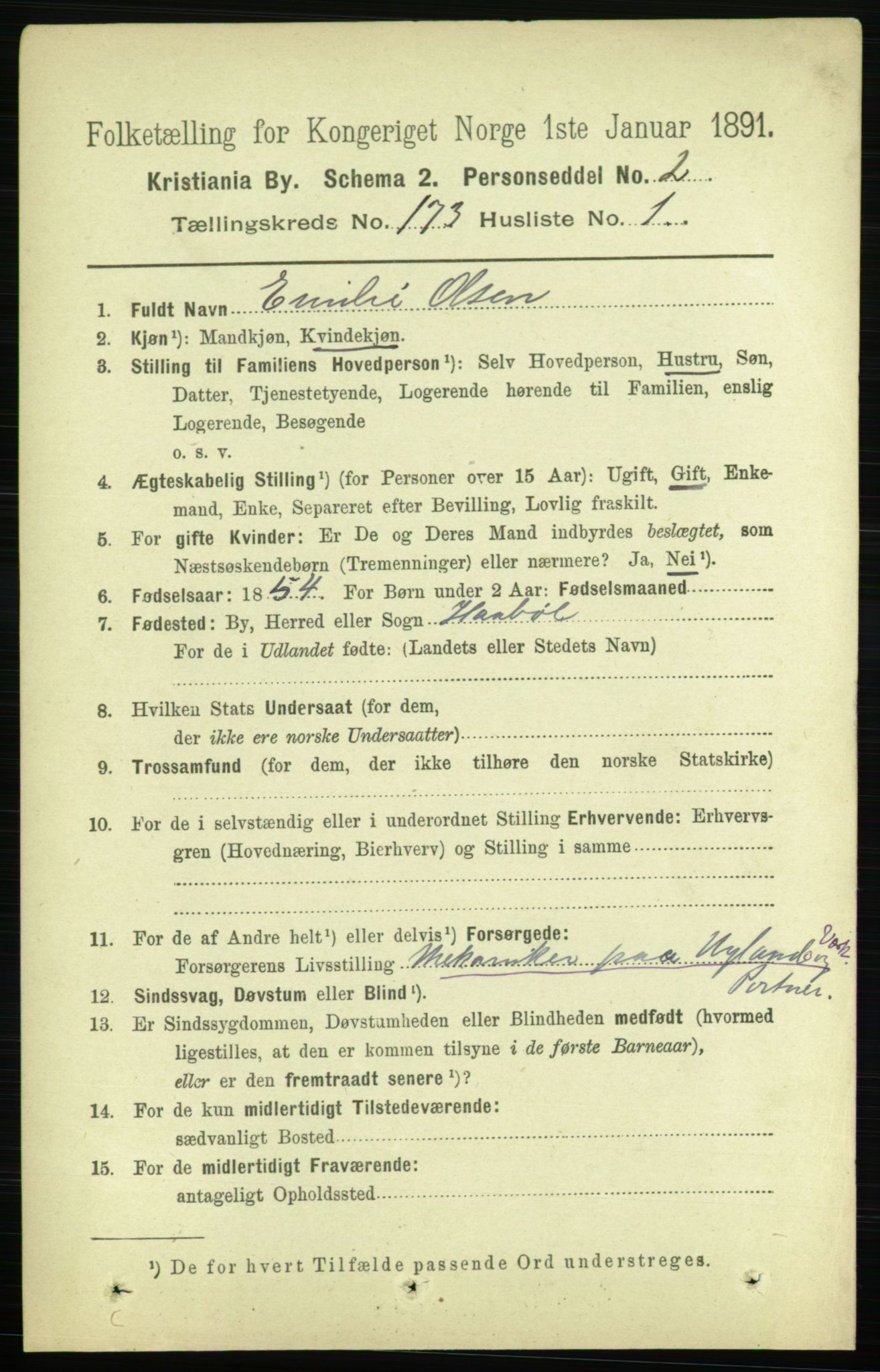 RA, 1891 census for 0301 Kristiania, 1891, p. 102793