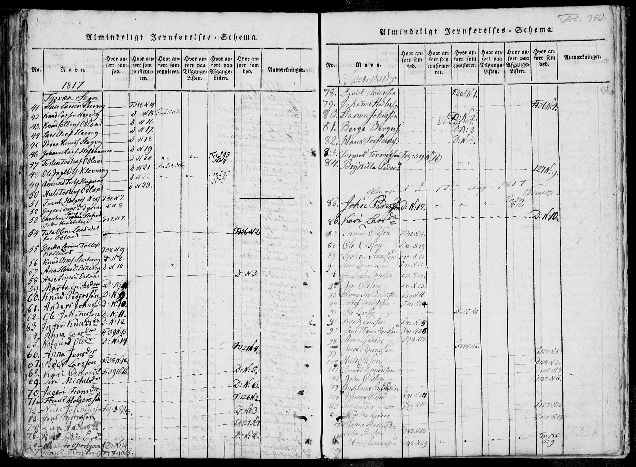 Skjold sokneprestkontor, SAST/A-101847/H/Ha/Haa/L0004: Parish register (official) no. A 4 /1, 1815-1830, p. 350