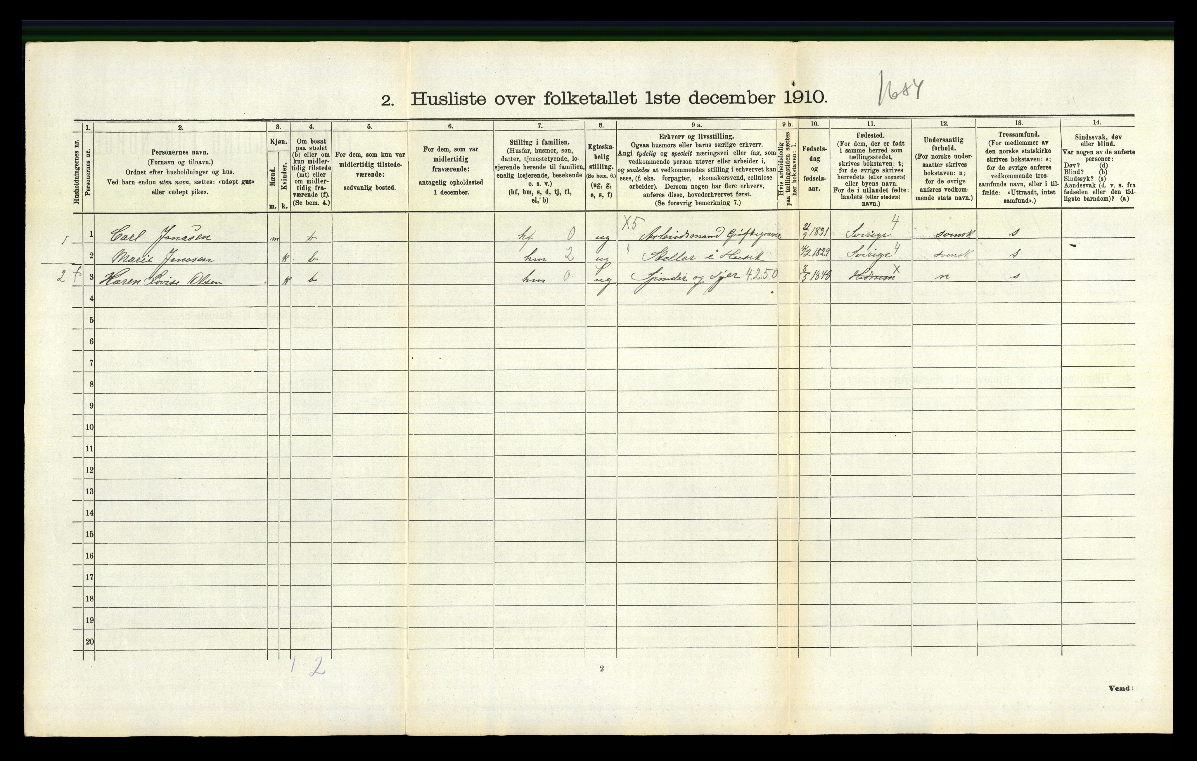 RA, 1910 census for Hedrum, 1910, p. 619