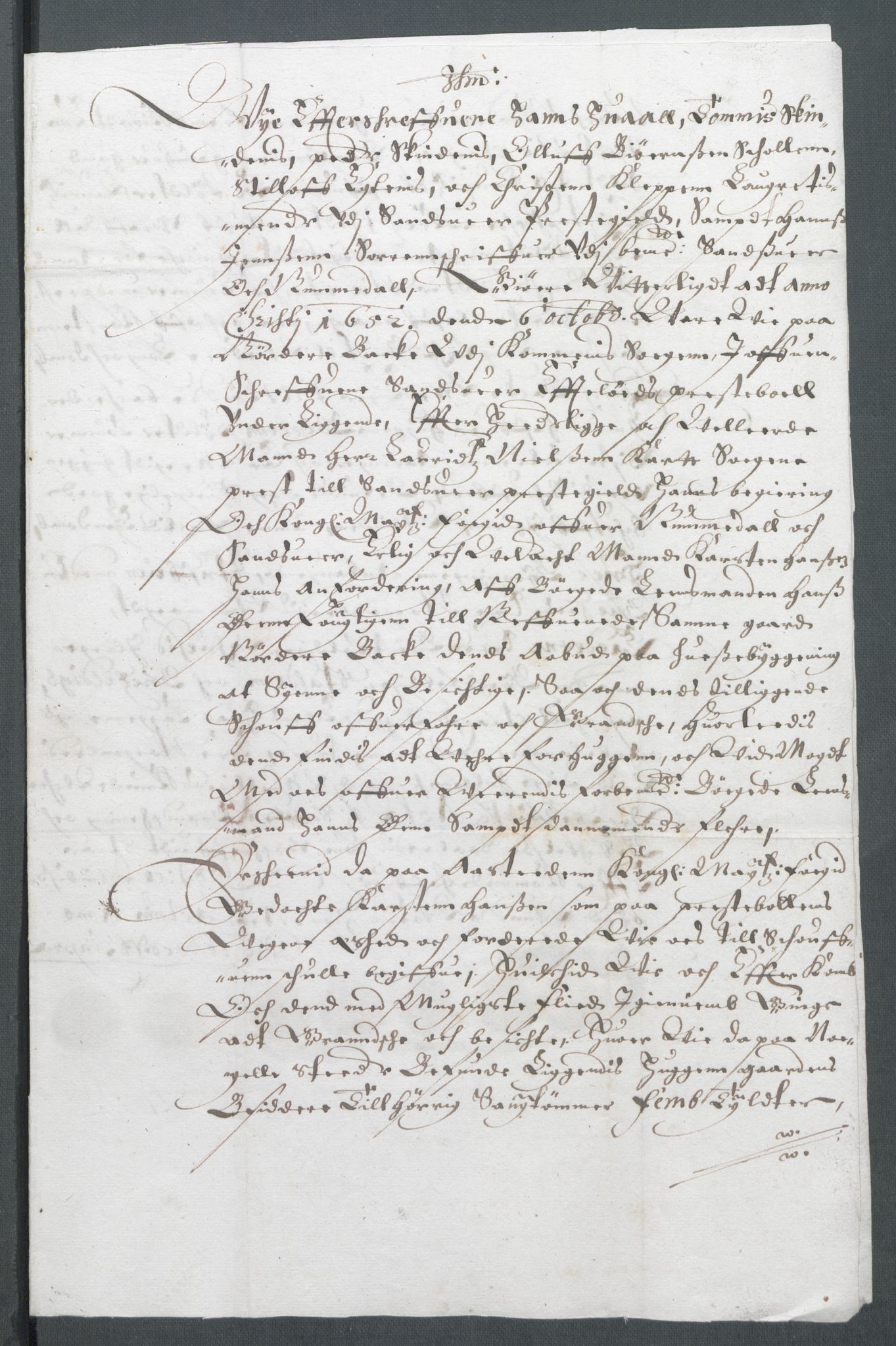 Riksarkivets diplomsamling, RA/EA-5965/F02/L0165: Dokumenter, 1652-1653, p. 96