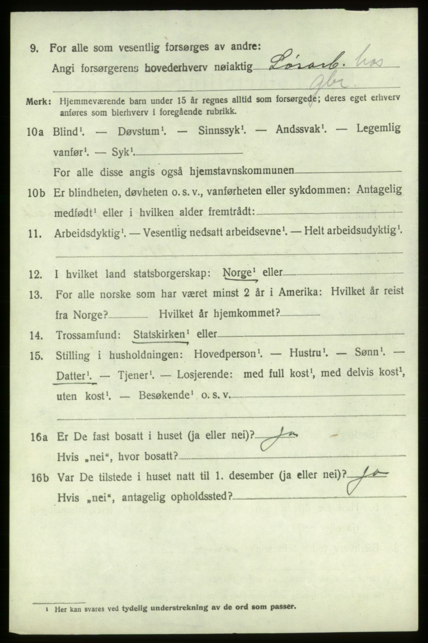 SAB, 1920 census for Stord, 1920, p. 1598