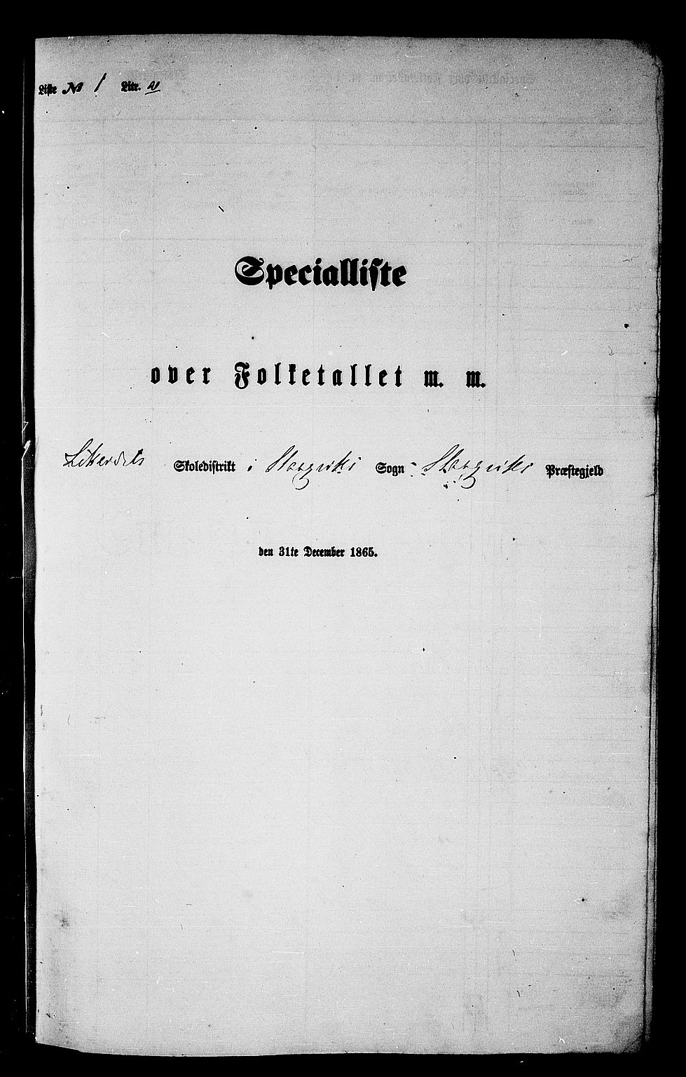 RA, 1865 census for Stangvik, 1865, p. 26