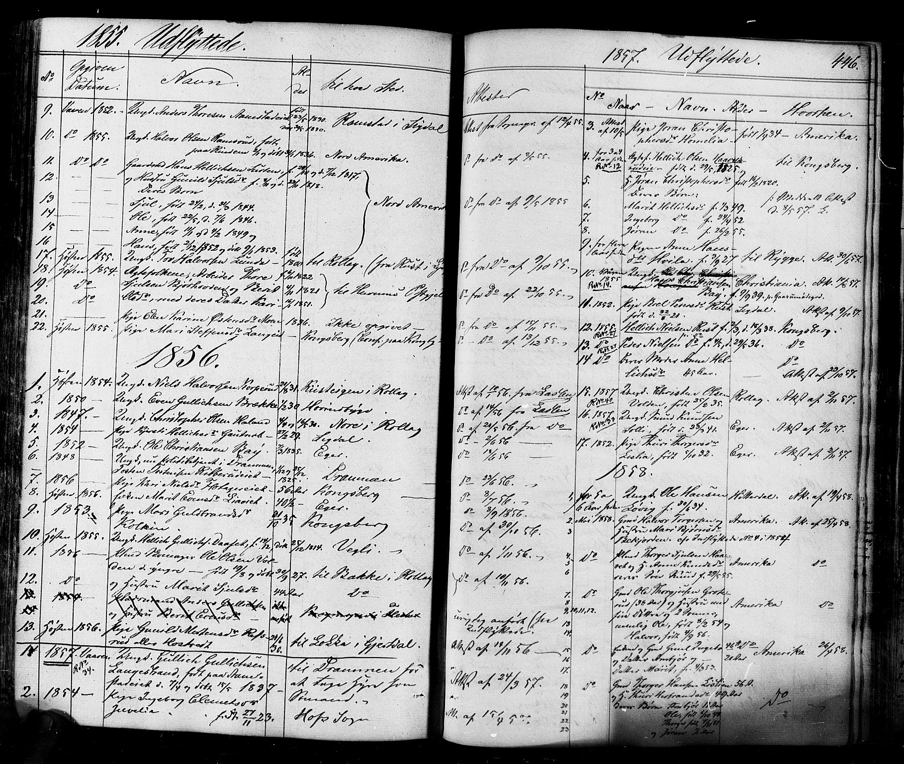 Flesberg kirkebøker, AV/SAKO-A-18/F/Fa/L0006: Parish register (official) no. I 6, 1834-1860, p. 446