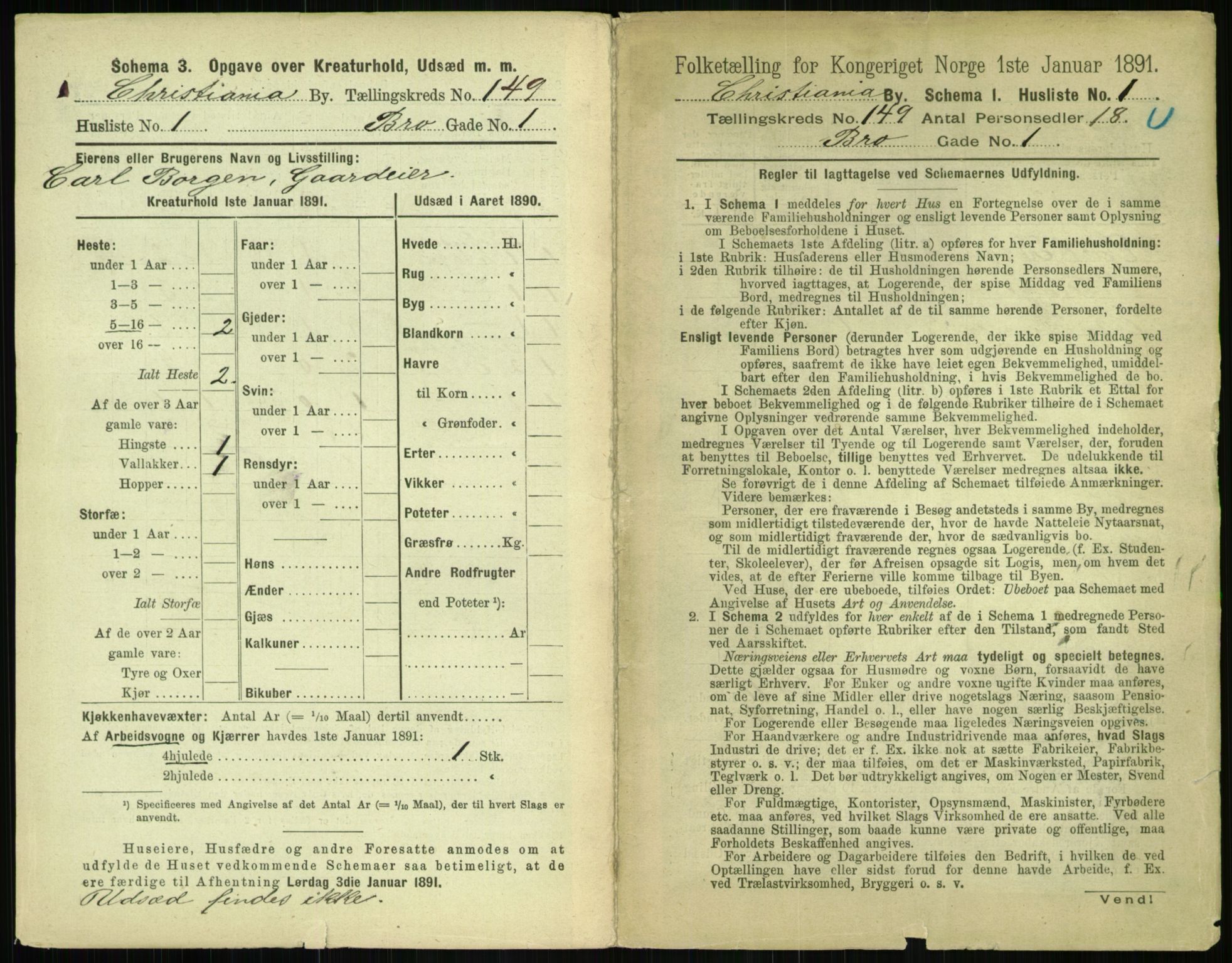 RA, 1891 census for 0301 Kristiania, 1891, p. 83095