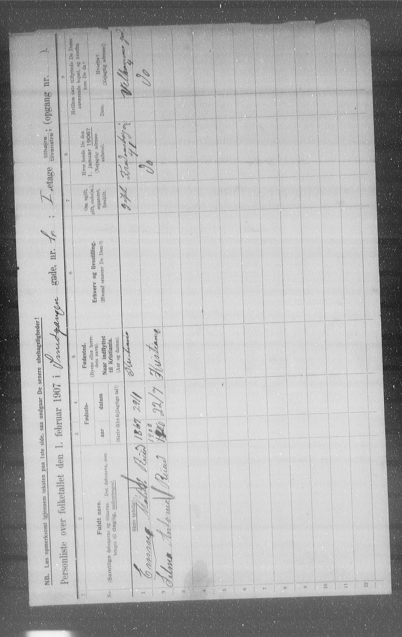 OBA, Municipal Census 1907 for Kristiania, 1907, p. 49579