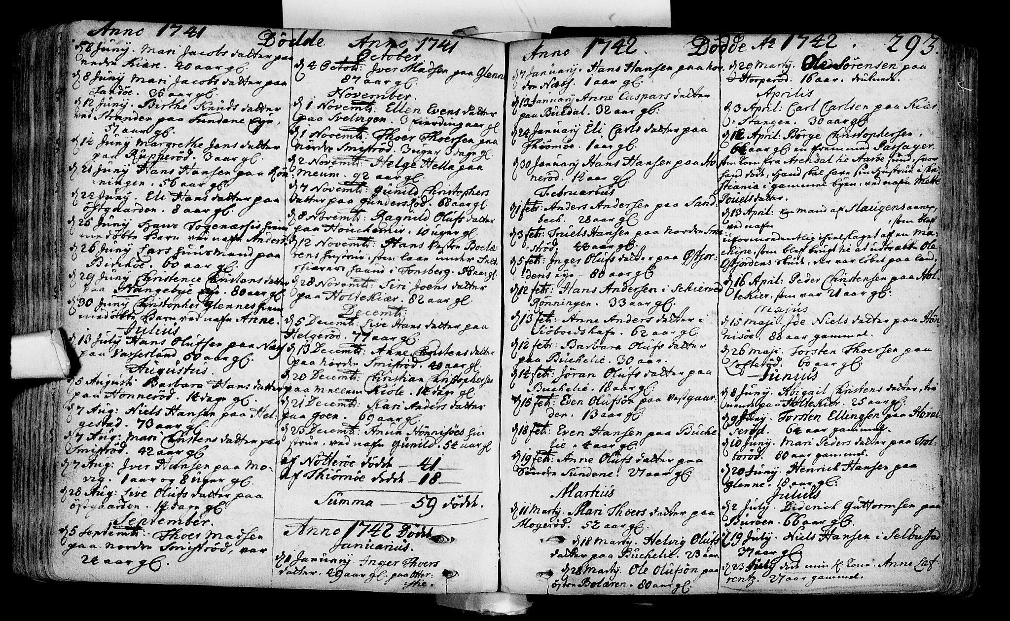 Nøtterøy kirkebøker, SAKO/A-354/F/Fa/L0002: Parish register (official) no. I 2, 1738-1790, p. 293