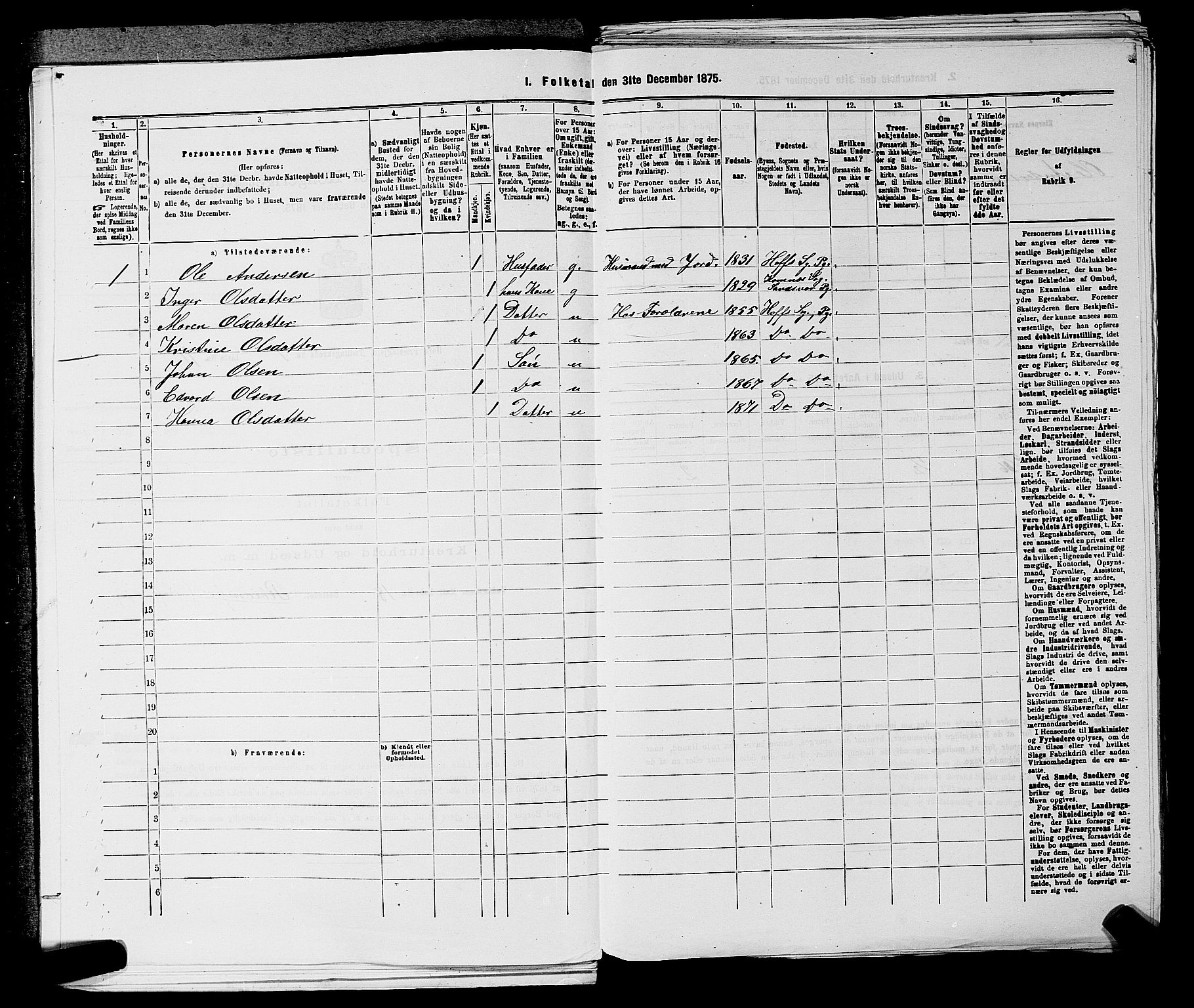 SAKO, 1875 census for 0714P Hof, 1875, p. 56