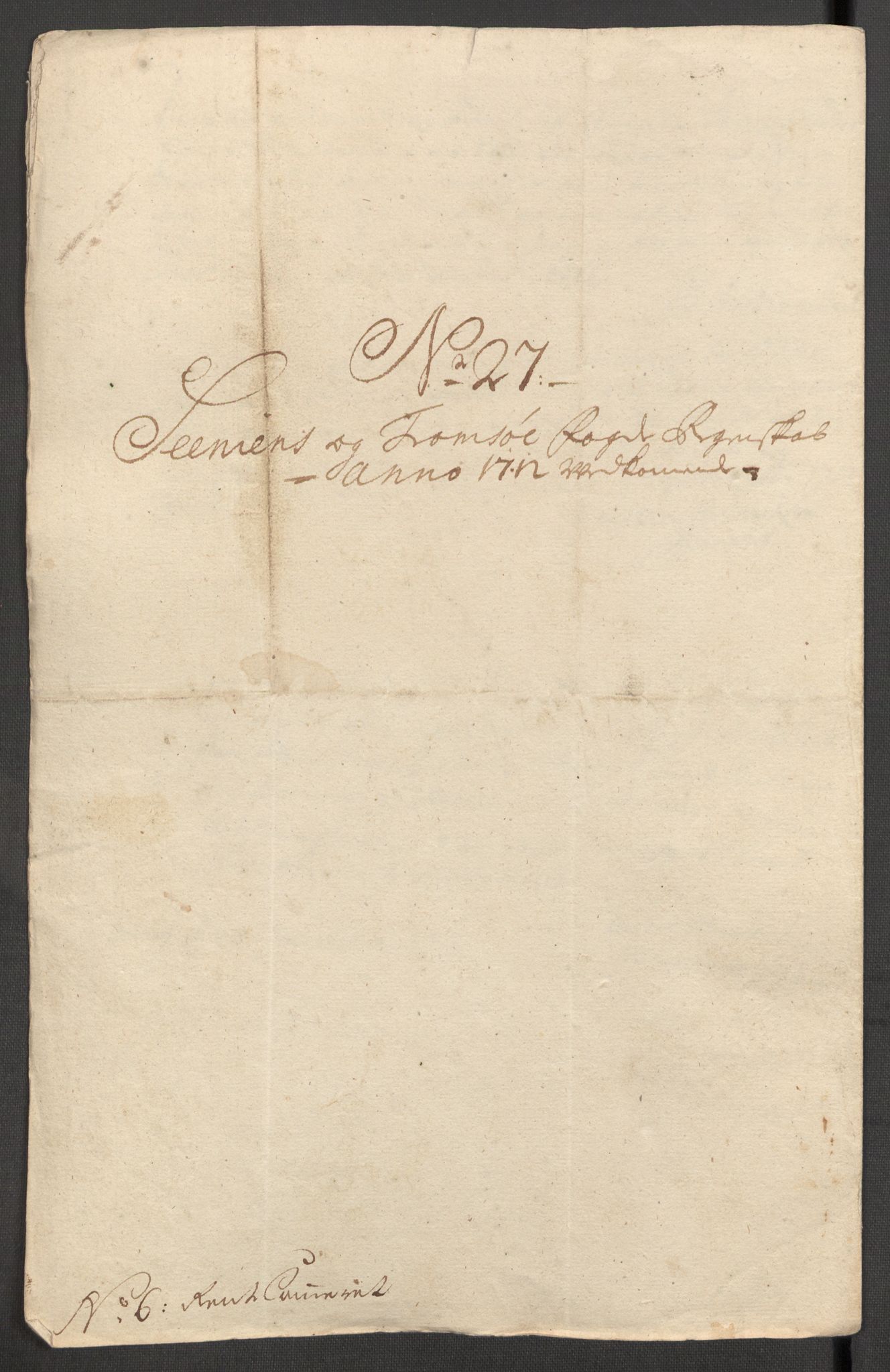 Rentekammeret inntil 1814, Reviderte regnskaper, Fogderegnskap, AV/RA-EA-4092/R68/L4758: Fogderegnskap Senja og Troms, 1711-1712, p. 425