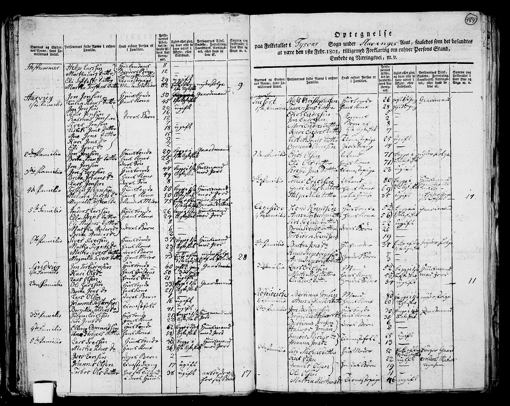 RA, 1801 census for 1154P Skjold, 1801, p. 483b-484a