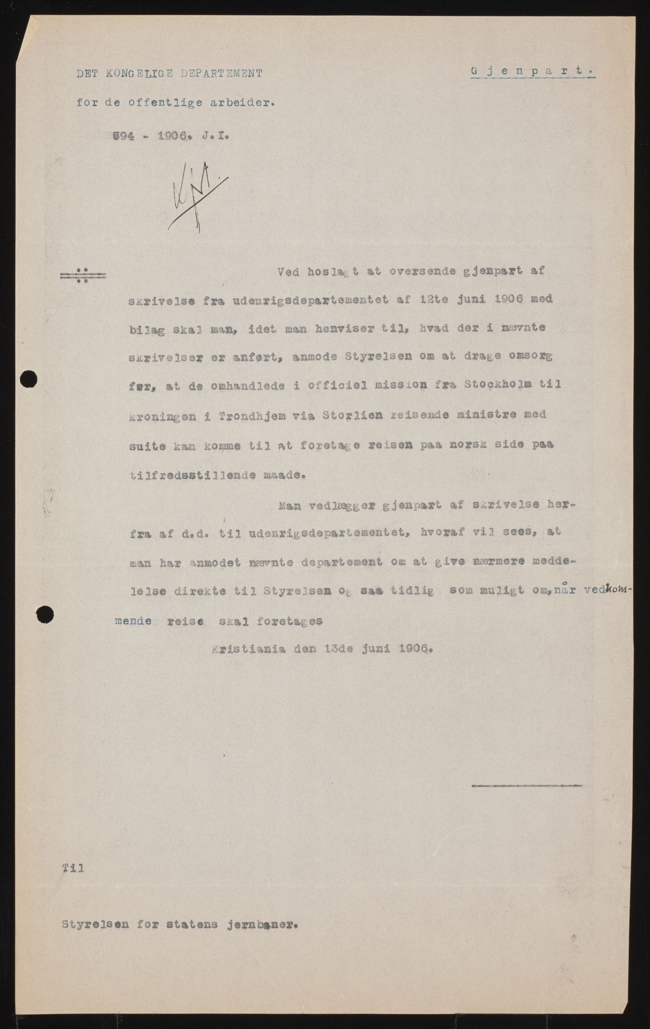 Utenriksdepartementet, AV/RA-S-2259, 1844-1931, p. 927