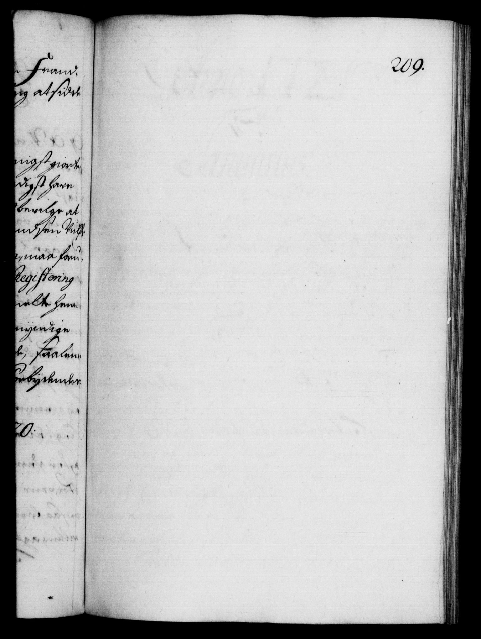 Danske Kanselli 1572-1799, AV/RA-EA-3023/F/Fc/Fca/Fcaa/L0023: Norske registre, 1720-1722, p. 209a