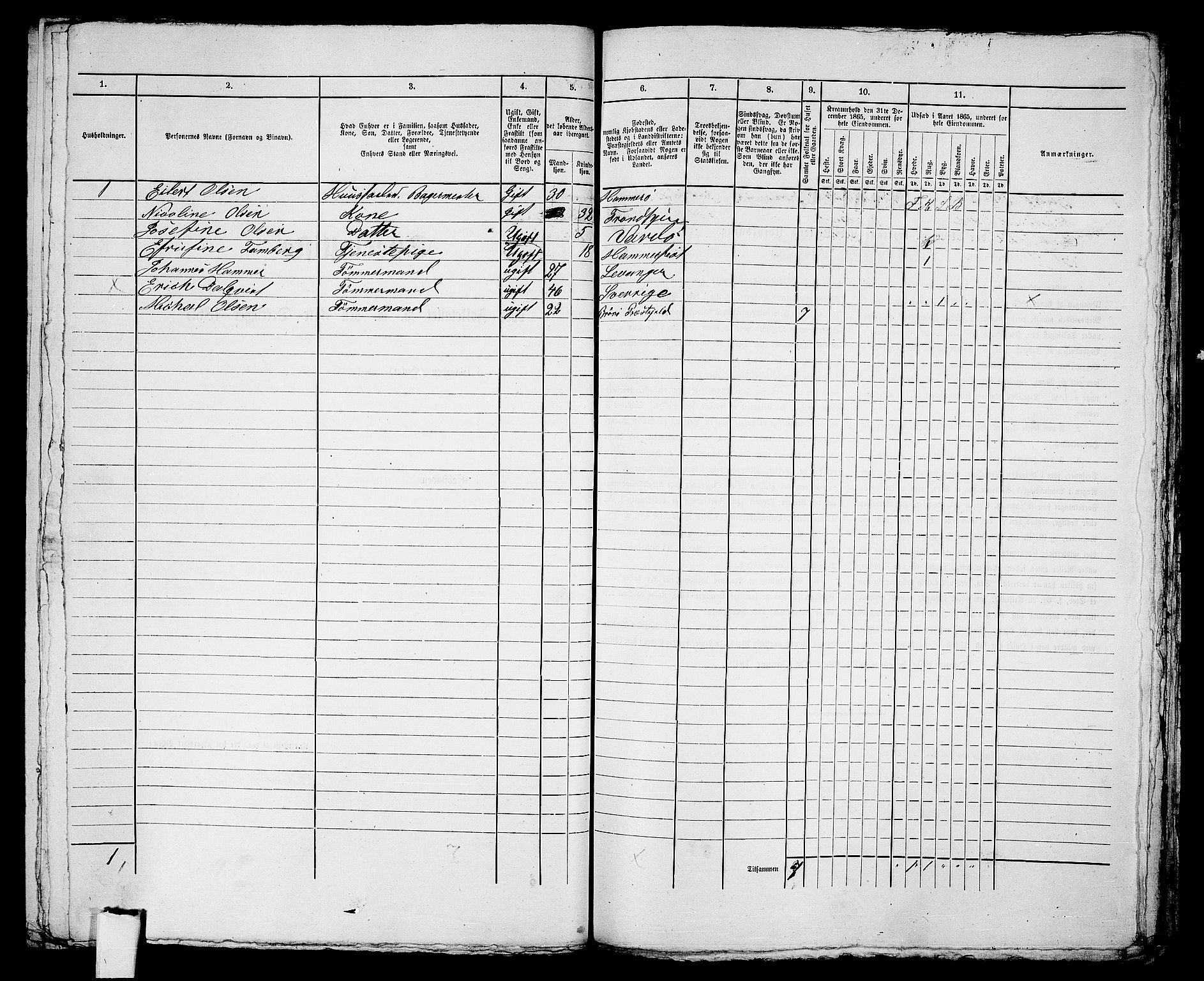 RA, 1865 census for Vardø/Vardø, 1865, p. 125