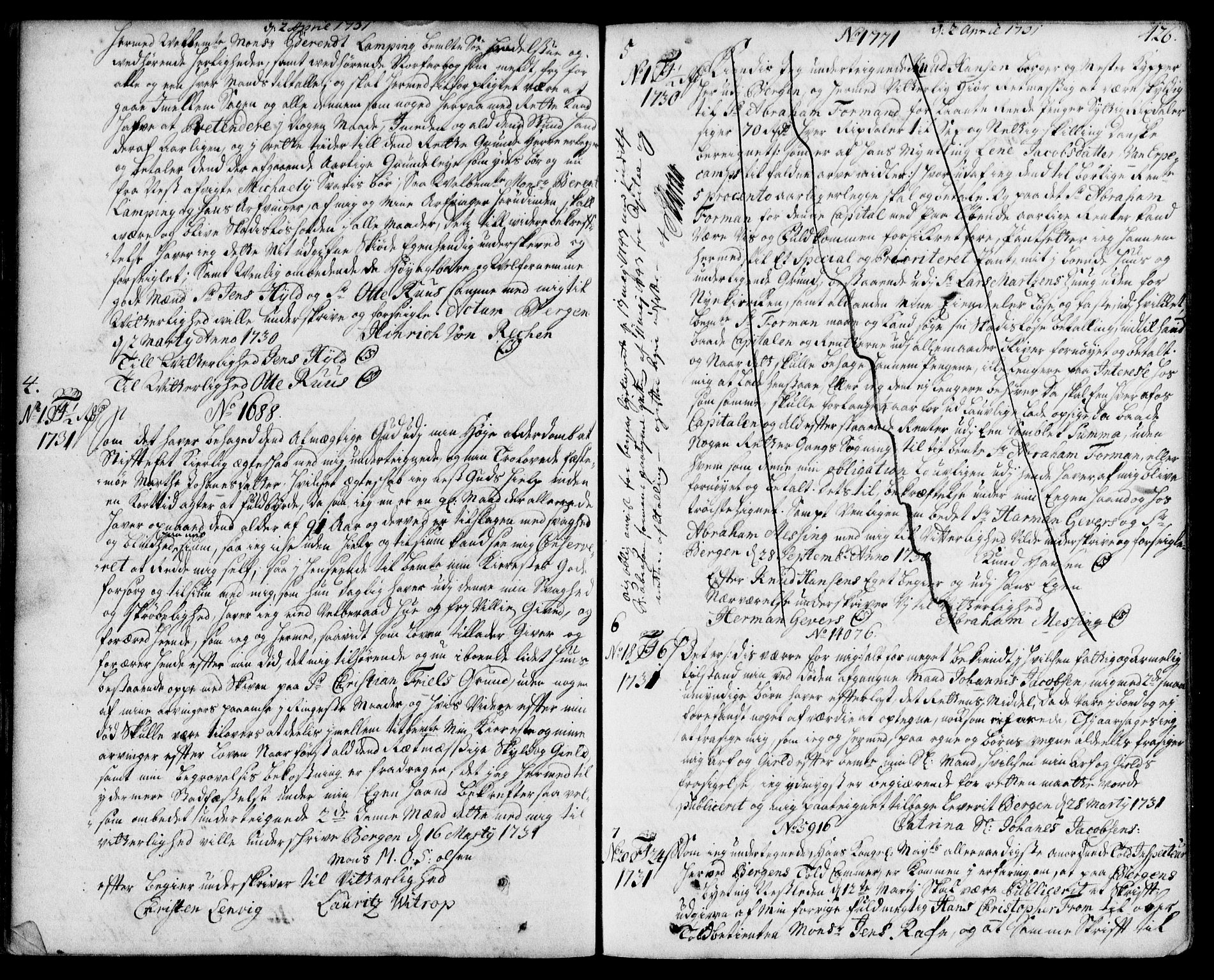 Byfogd og Byskriver i Bergen, SAB/A-3401/03/03Ba/L0010a: Mortgage book no. II.B.a.10, 1726-1732, p. 426