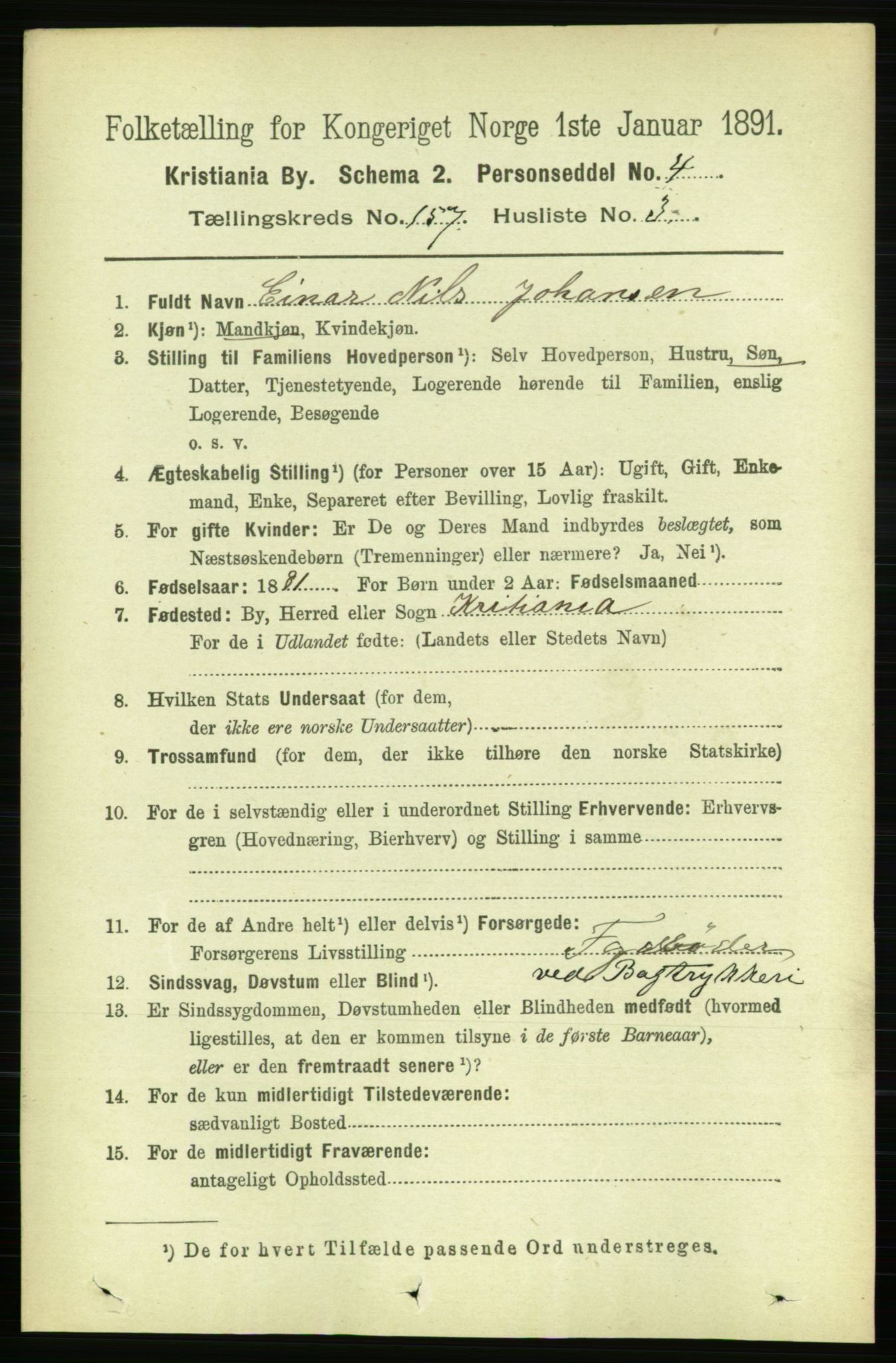 RA, 1891 census for 0301 Kristiania, 1891, p. 89273
