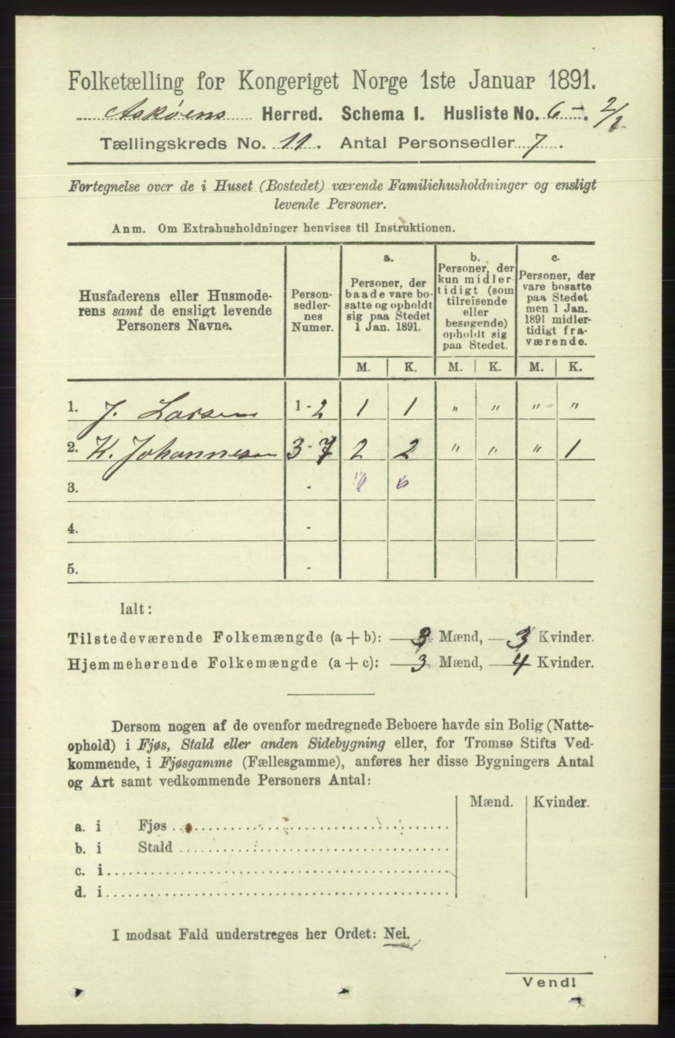 RA, 1891 census for 1247 Askøy, 1891, p. 7209