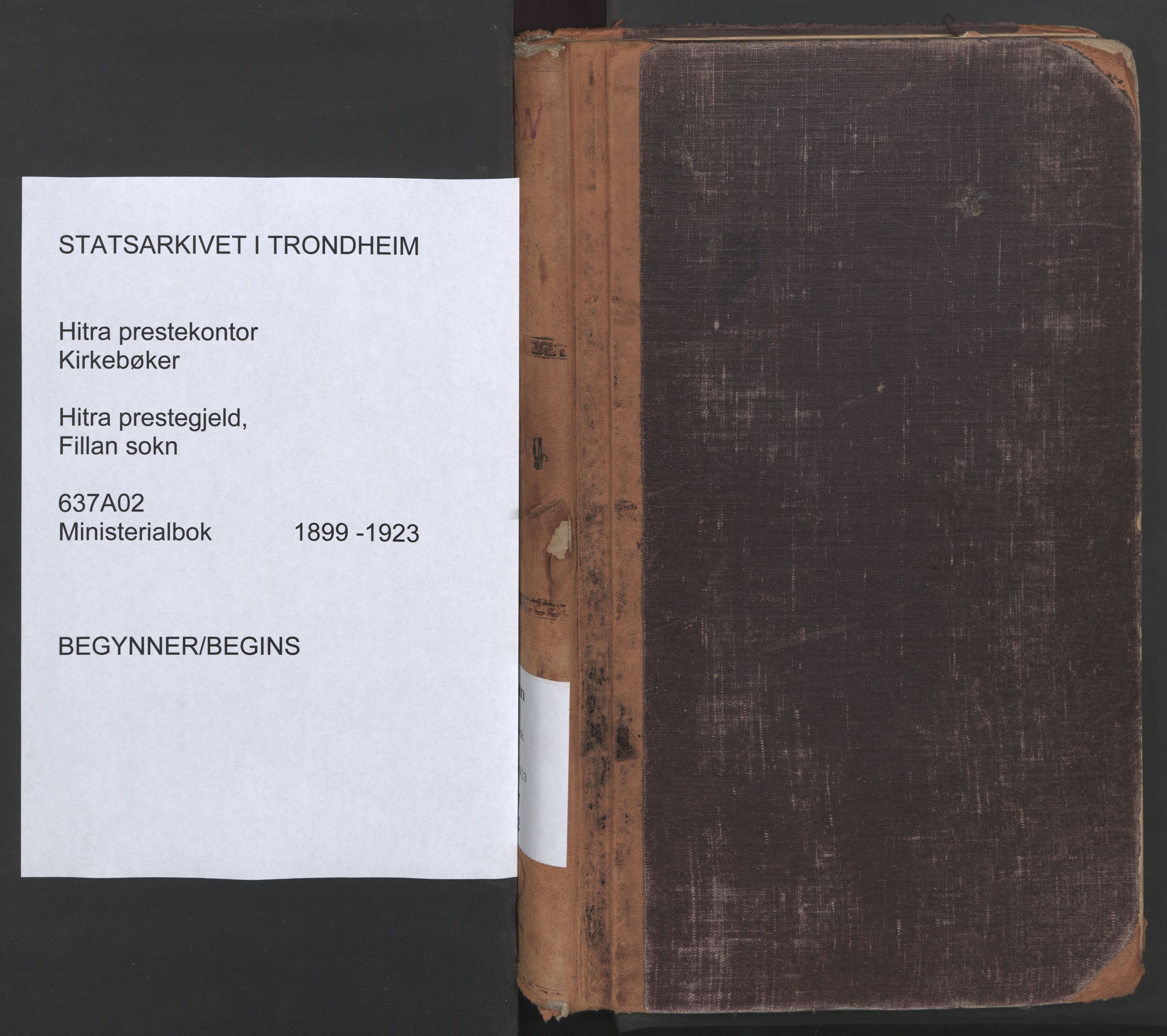 Ministerialprotokoller, klokkerbøker og fødselsregistre - Sør-Trøndelag, SAT/A-1456/637/L0559: Parish register (official) no. 637A02, 1899-1923