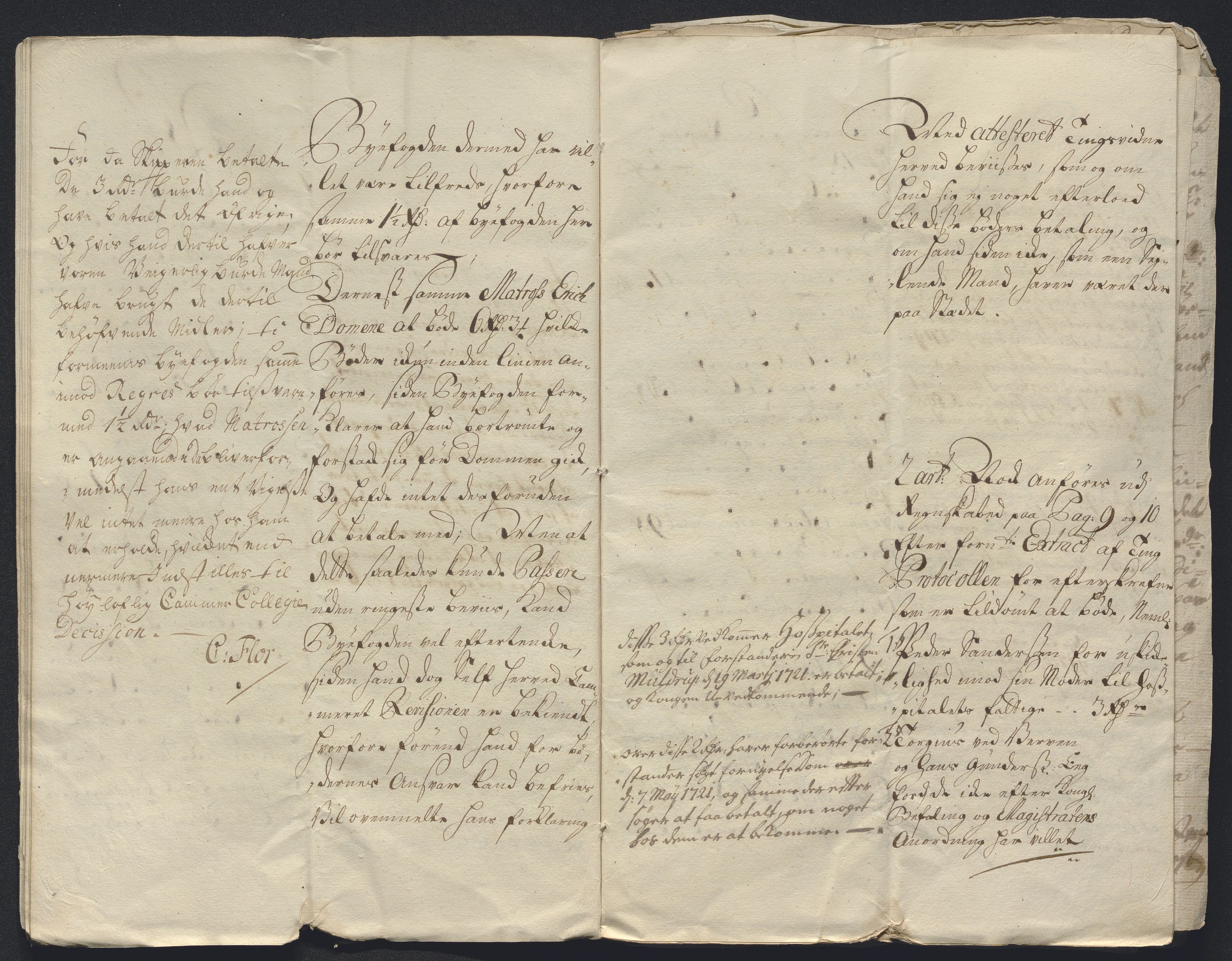 Rentekammeret inntil 1814, Reviderte regnskaper, Byregnskaper, AV/RA-EA-4066/R/Rm/L0286: [M19] Sikt og sakefall, 1719-1727, p. 103