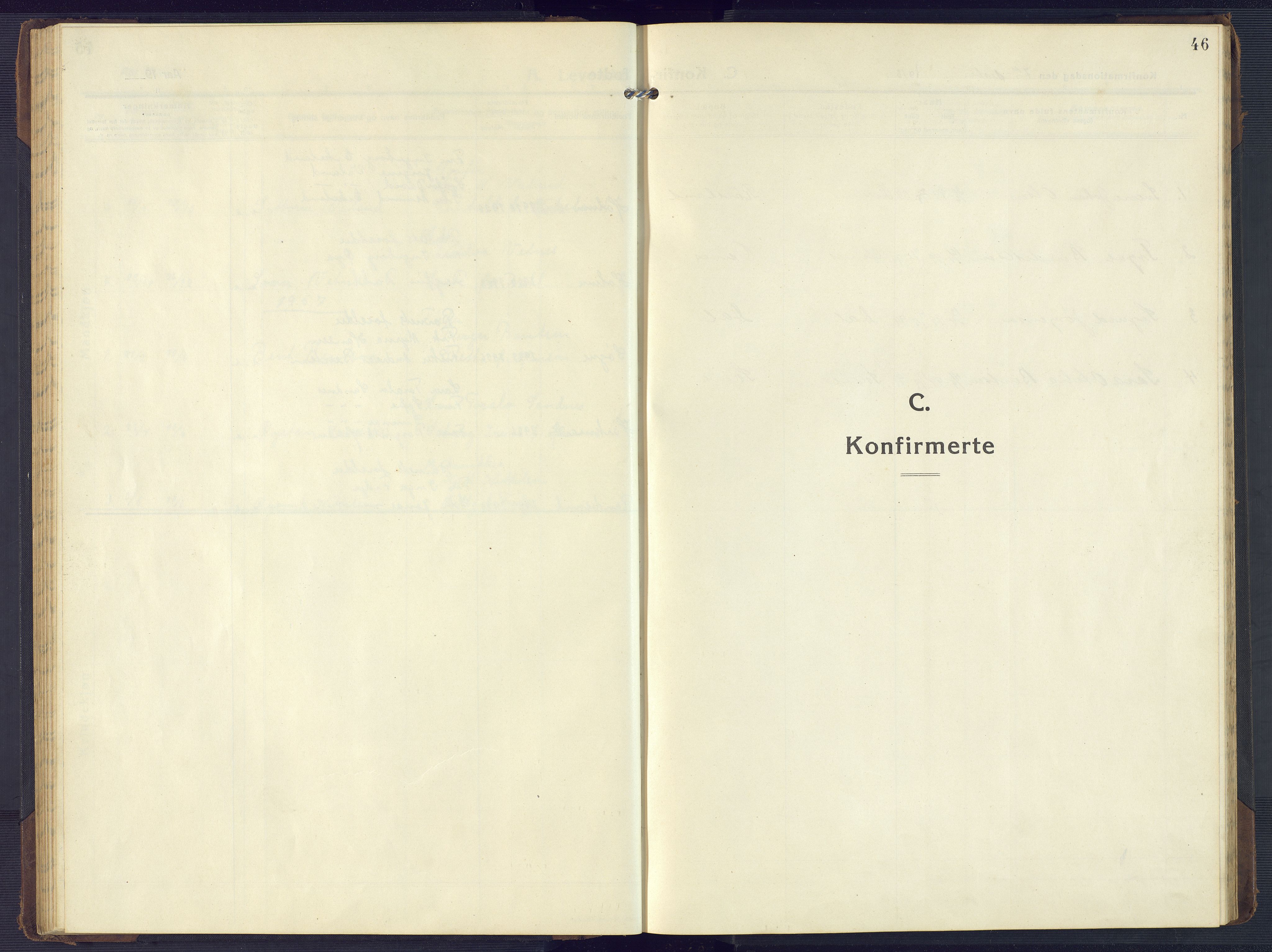 Mandal sokneprestkontor, SAK/1111-0030/F/Fb/Fbb/L0005: Parish register (copy) no. B 5, 1913-1957, p. 46